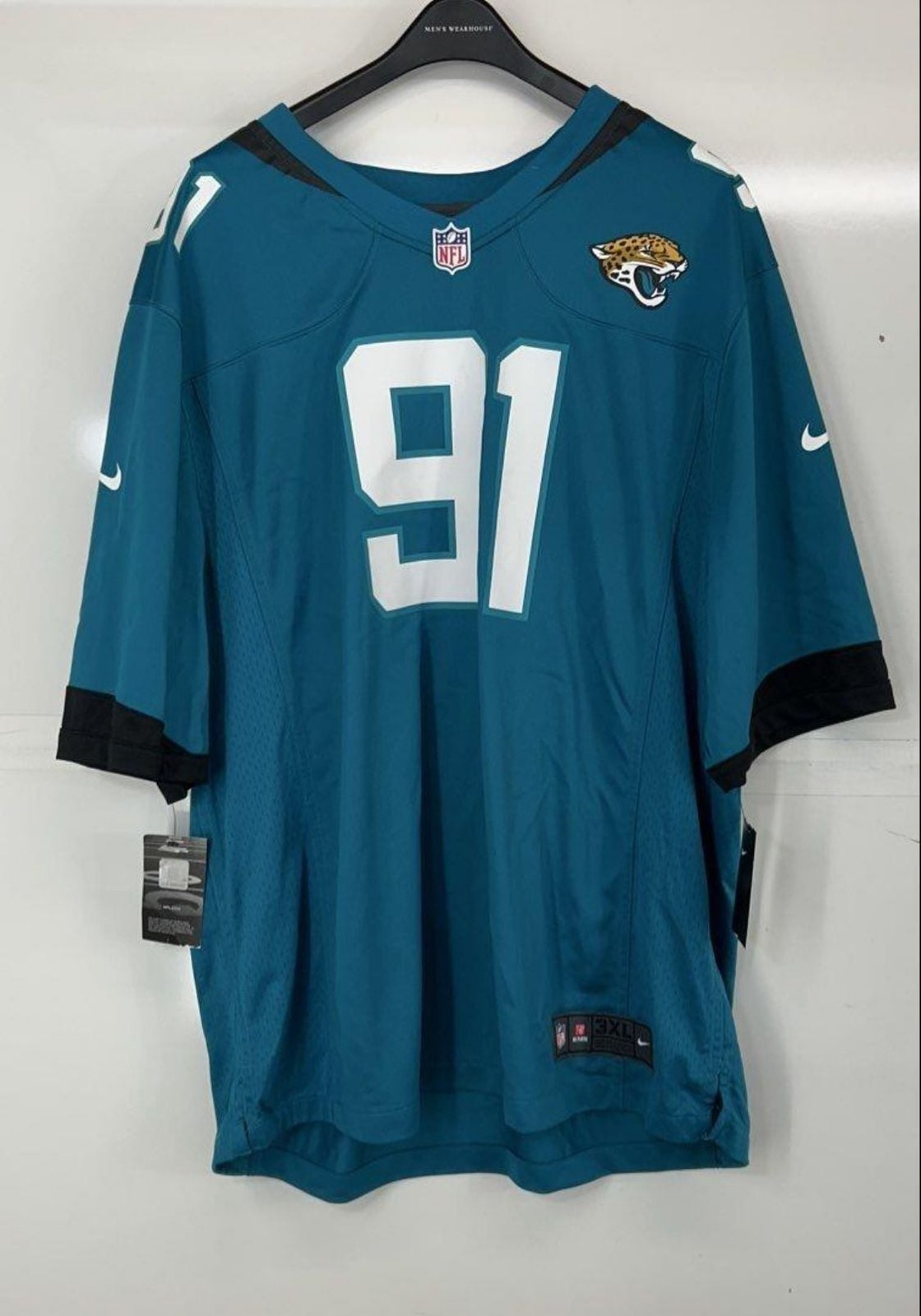 NWT Nike Yannick Ngakoue Jacksonville Jaguars #91 Game Jersey Teal Men’s 3XL