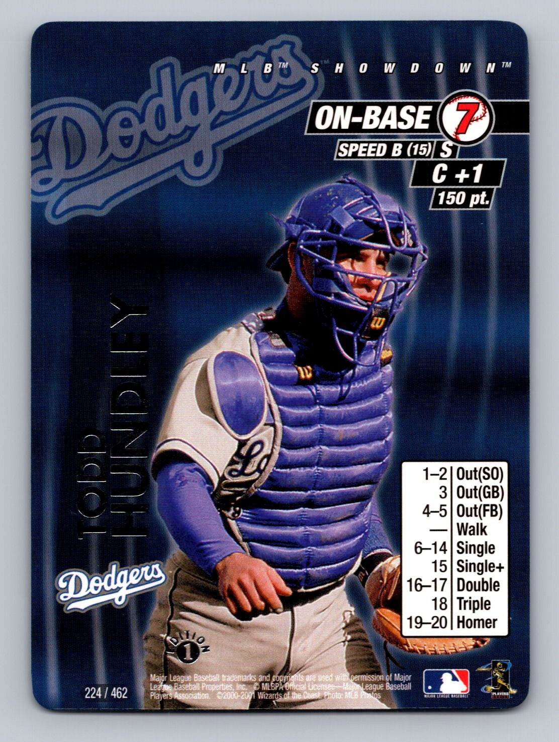 2001 MLB Showdown 1st Edition Todd Hundley #224