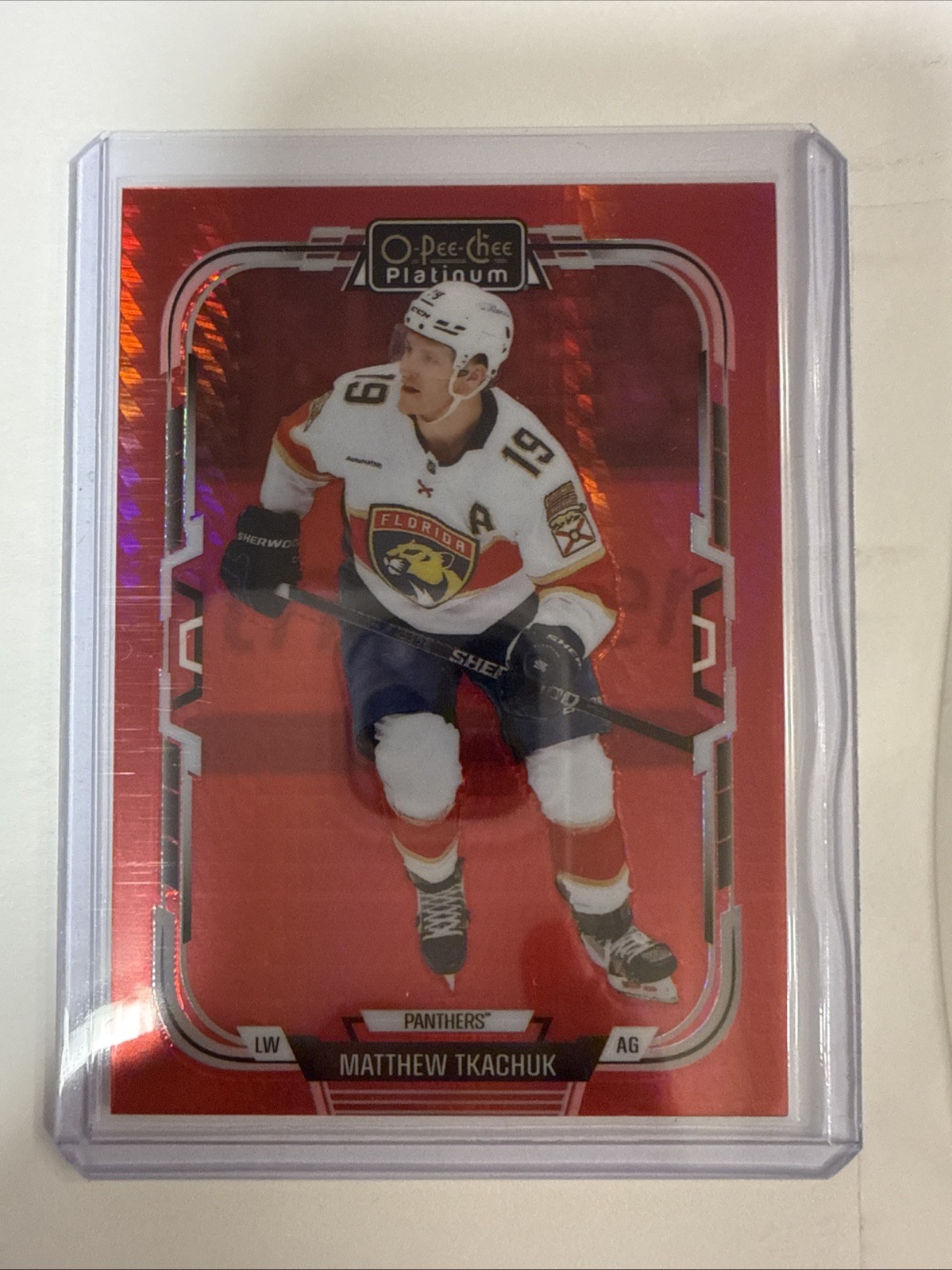 2025-26 O-Pee-Chee Platinum Matthew Tkachuk Red Prism /199 Florida Panthers #175