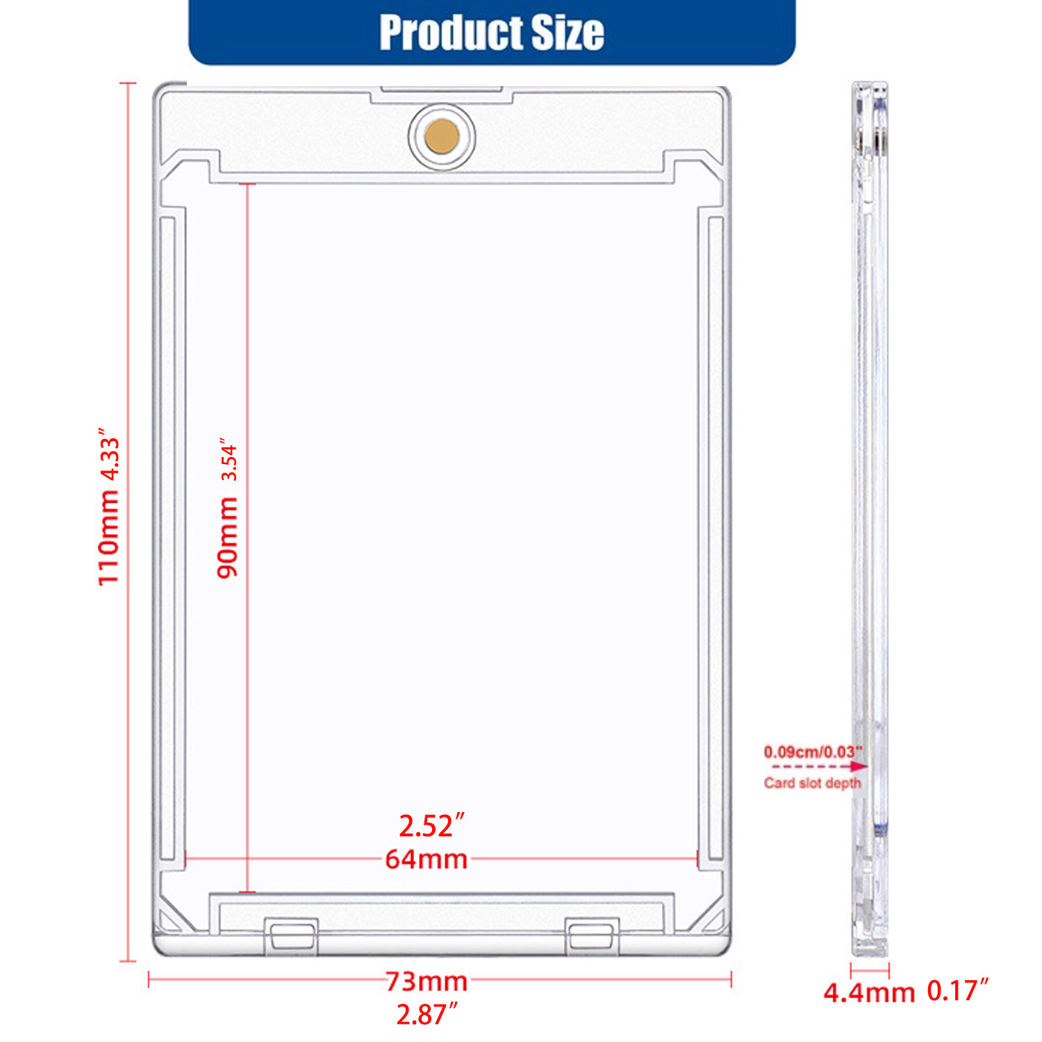 30-200 HeavyDuty Magnetic Trading Card Holders 35pt One-Touch Hard UV Protection