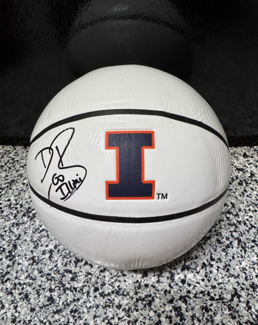 DEE BROWN signed autographed LOGO Basketball ILLINOIS FIGHTING ILLINI w/ COA JSA