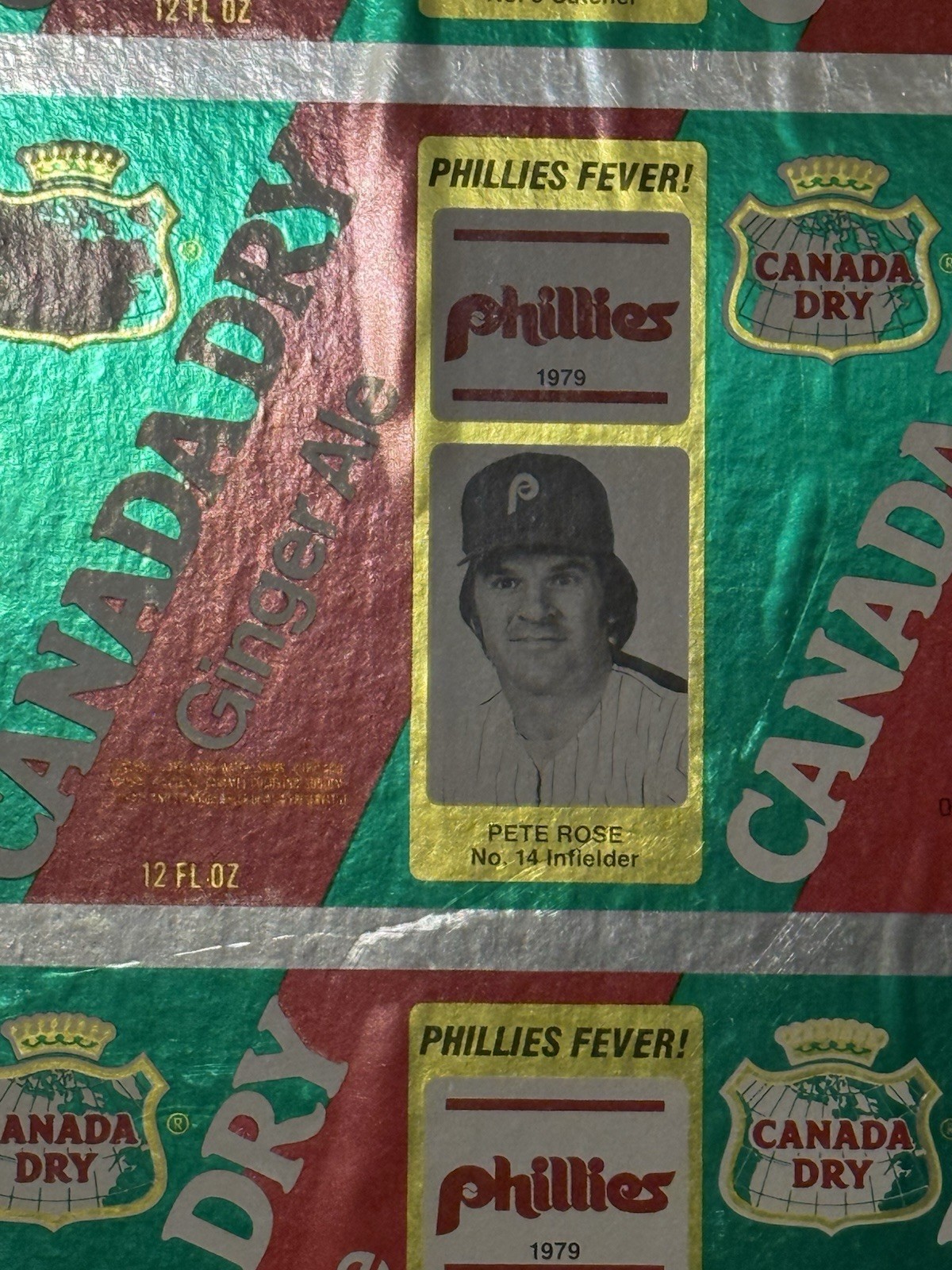 1979 Phillies Canada Dry Uncut Sheet Pete Rose Steve Carlton Tug McGraw 37×34