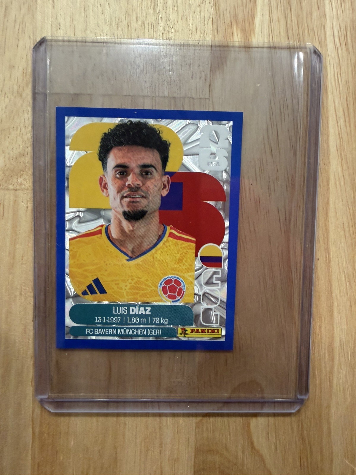 2026 Panini Luis Diaz Gold Crumple BLUE Parallel Colombia