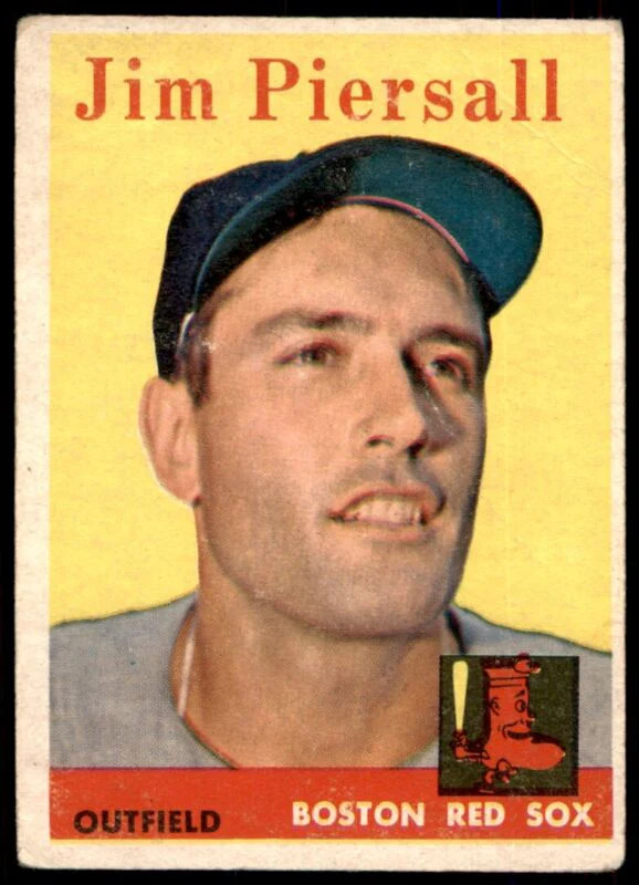 1958 TOPPS JIM PIERSALL 280 POOR BASEBALL BOSTON RED SOX