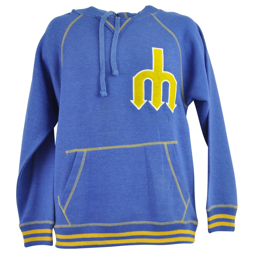 MLB Seattle Mariners Long Sleeve Hoodie Pullover Royal Adults Sweatshirt
