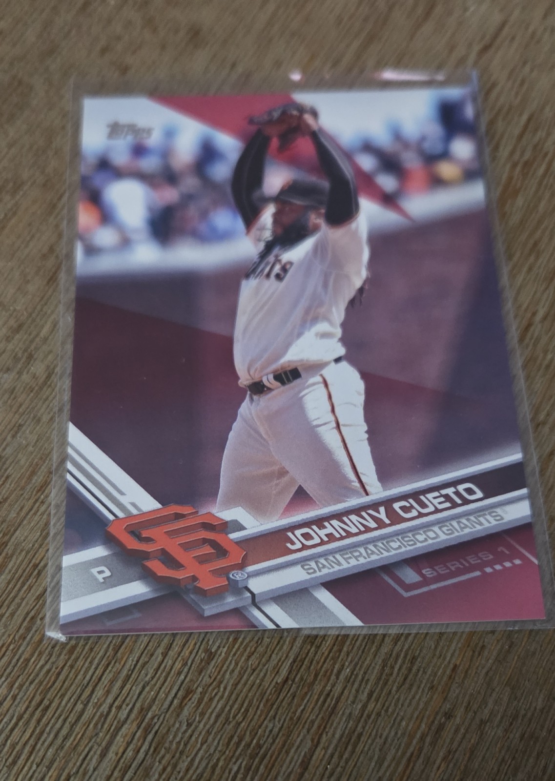 #8/50 2017 Topps Johnny Cueto #199 Mother’s Day Hot Pink Giants