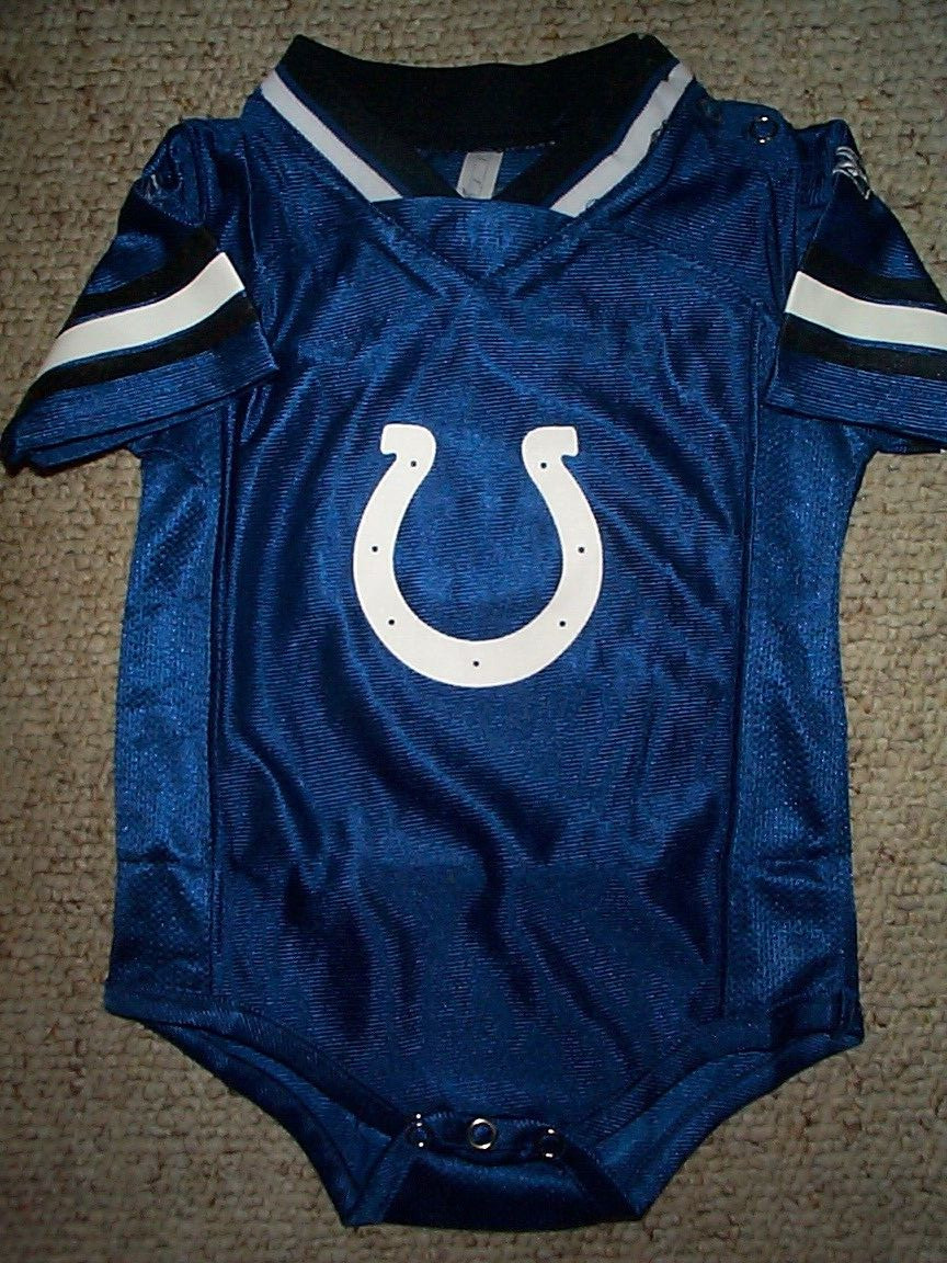 *IRREGULAR* Indianapolis Colts nfl INFANT BABY NEWBORN Jersey 3-6M M 3-6 Months