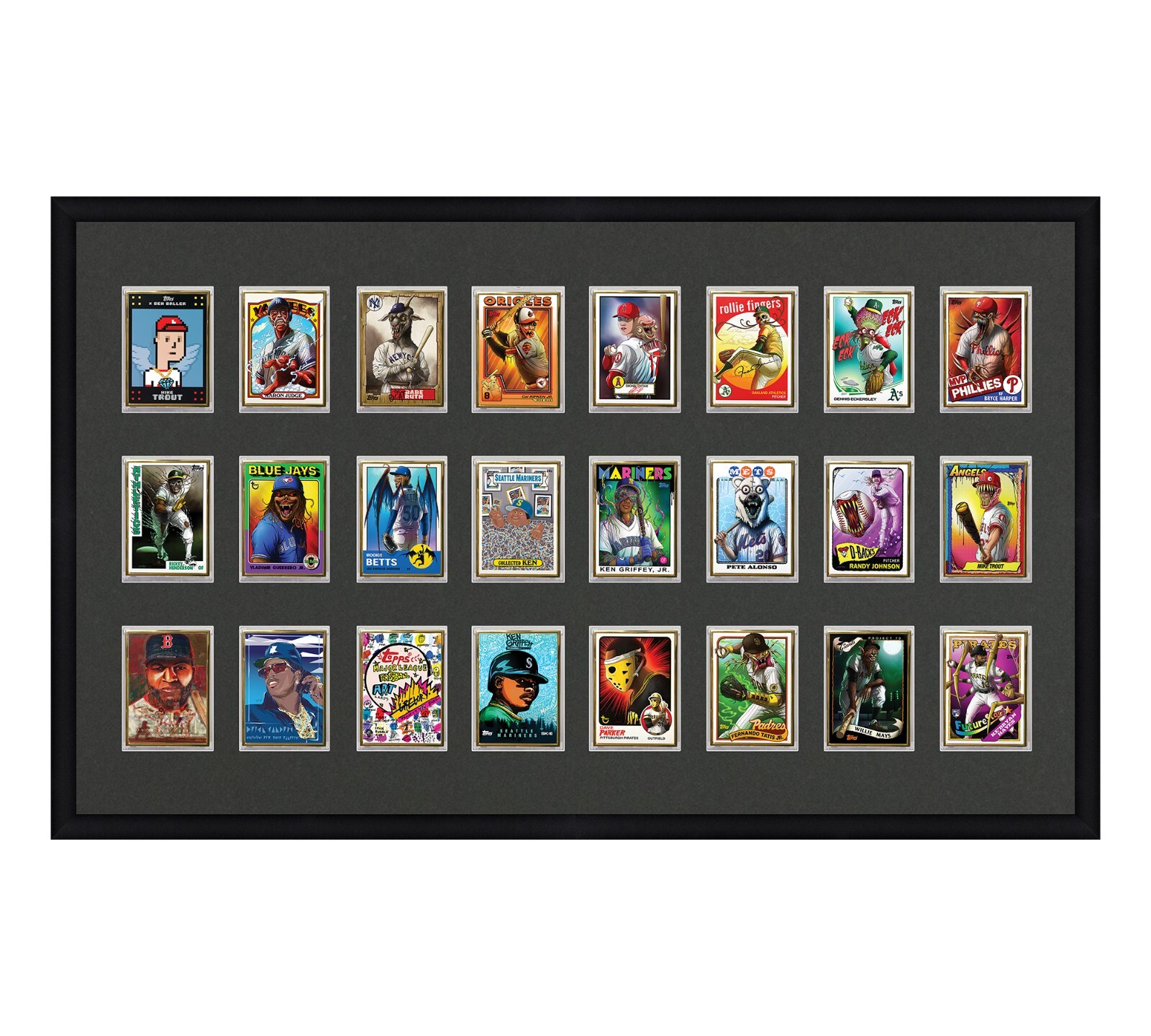 Card Frame For Magnetic Holders Holds (24) Ultra Pro 1 One Touch/BCW +UV Option