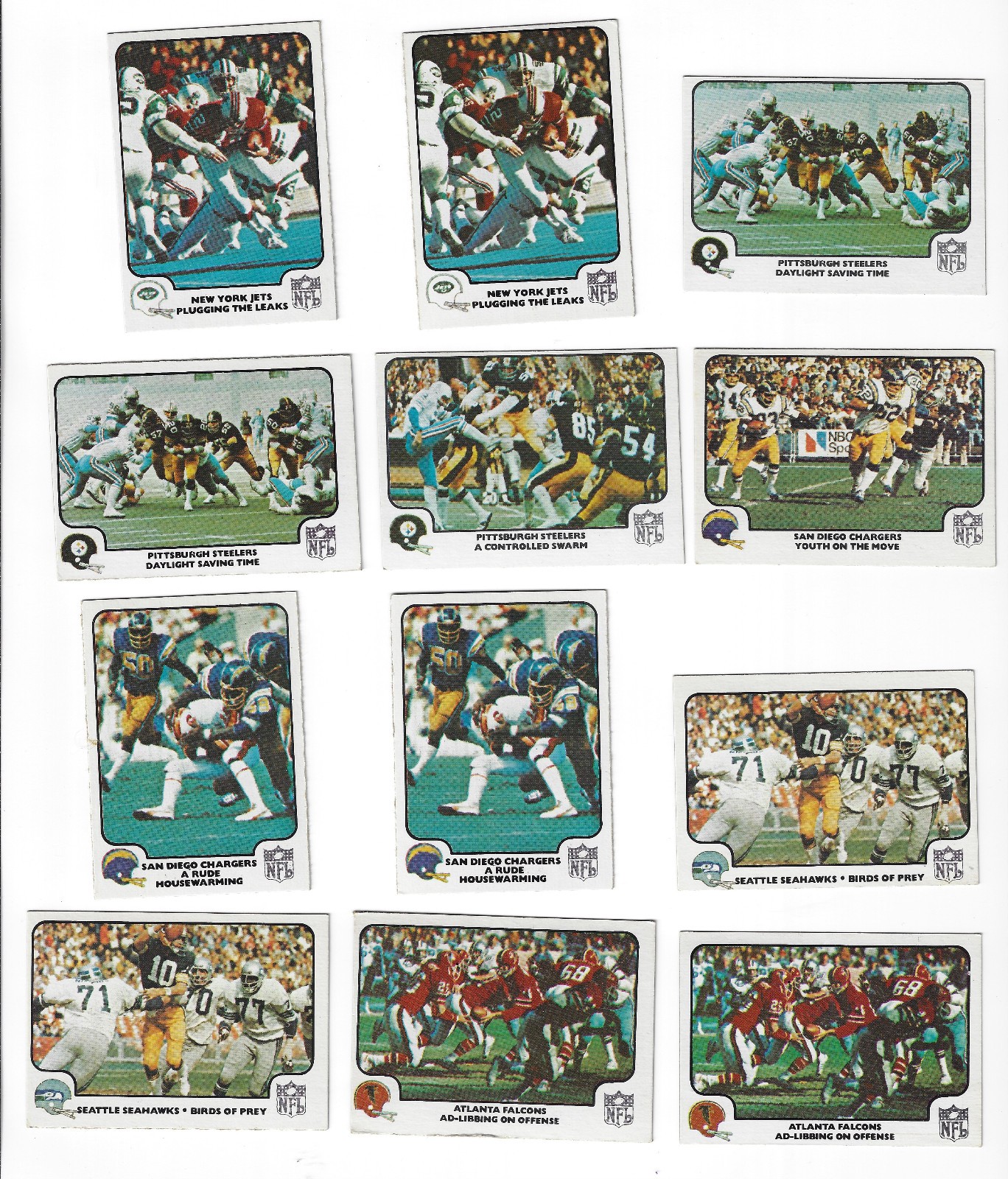 1977 Fleer NFL Team Action Football (1-67) Pick Your Cards, EXCELLENT