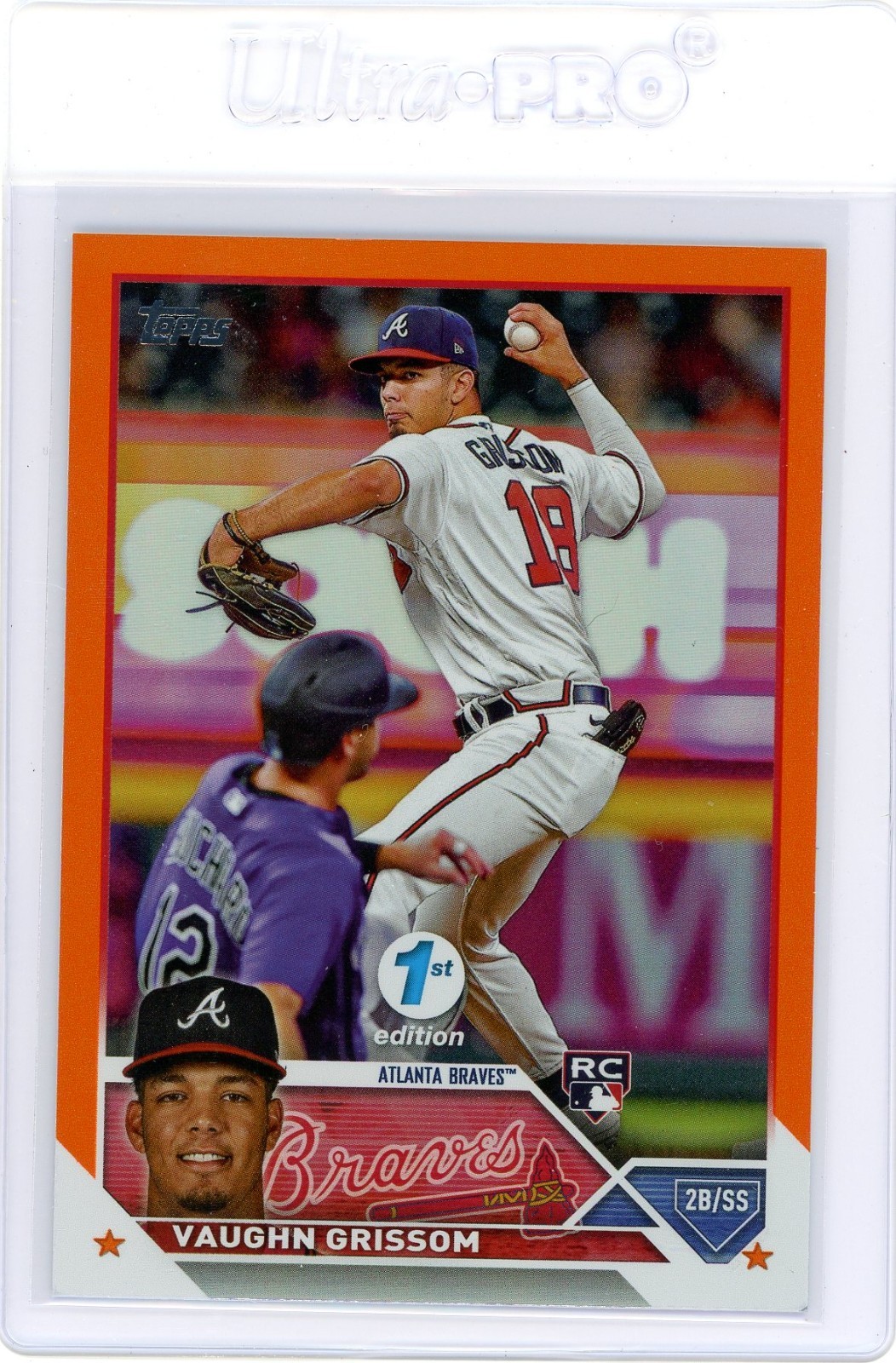 Vaughn Grissom 2023 Topps 1st Edition #275 Orange Foil Parallel /75 Braves RC
