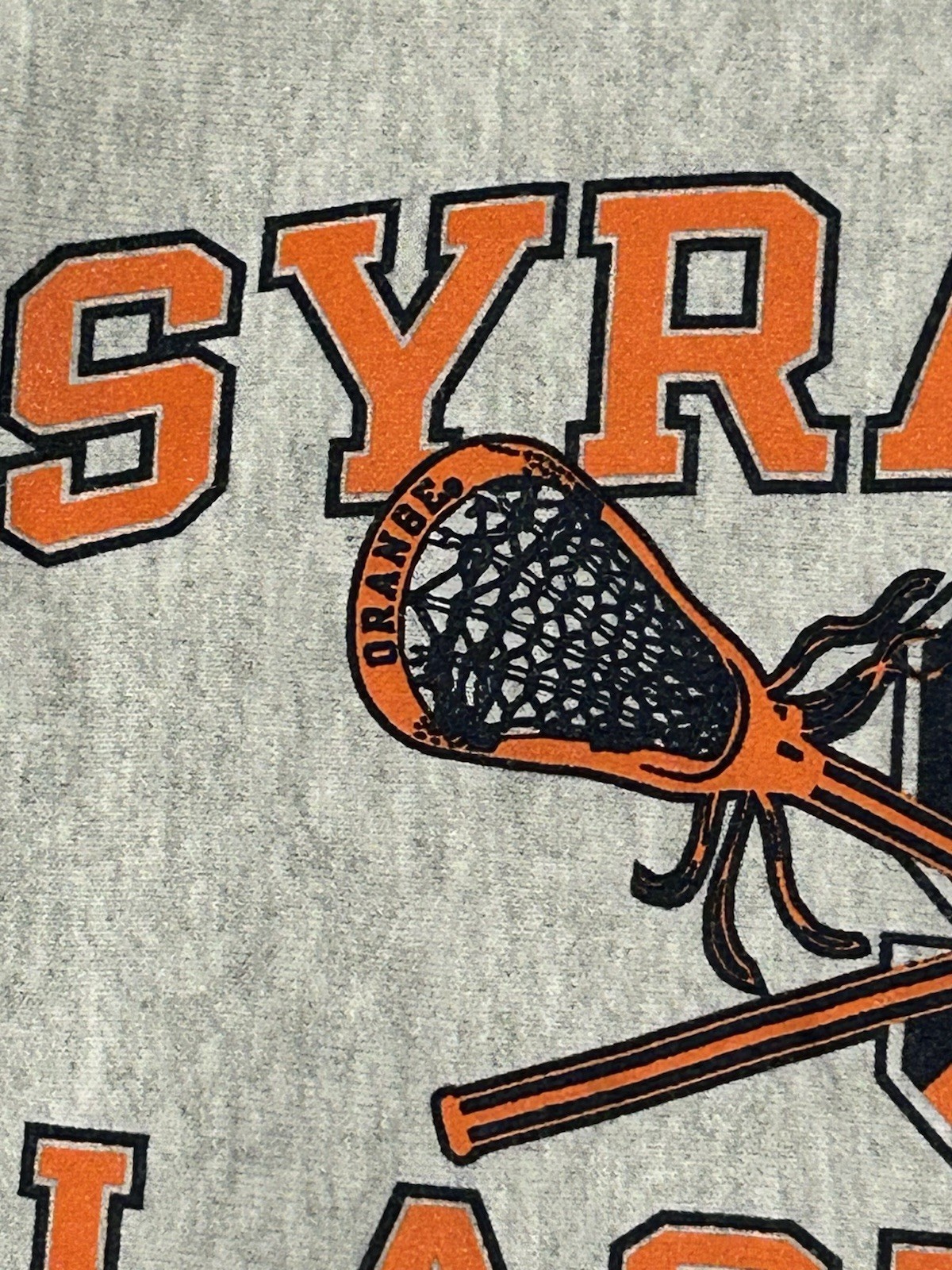 Syracuse Orange Hoodie Mens Large Gray NCAA Lacrosse Champion Reverse Weave