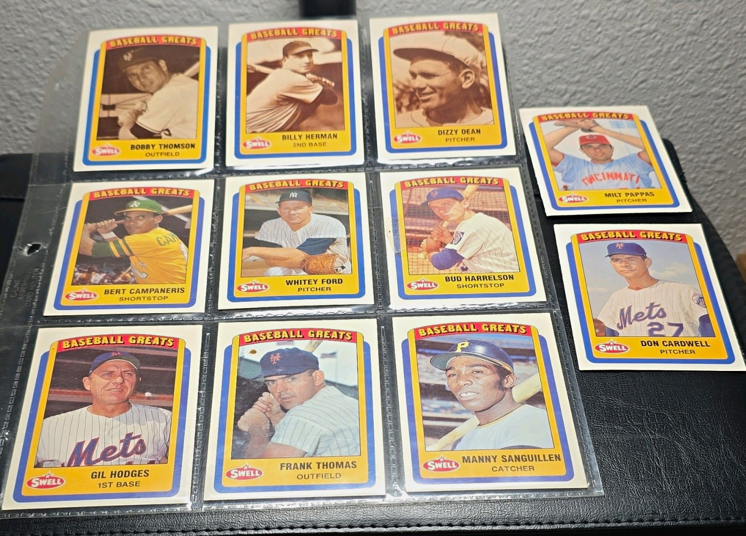 Swell 1989 Baseball Greats 11-Card Lot MLB Thomson Herman Dean Pappas