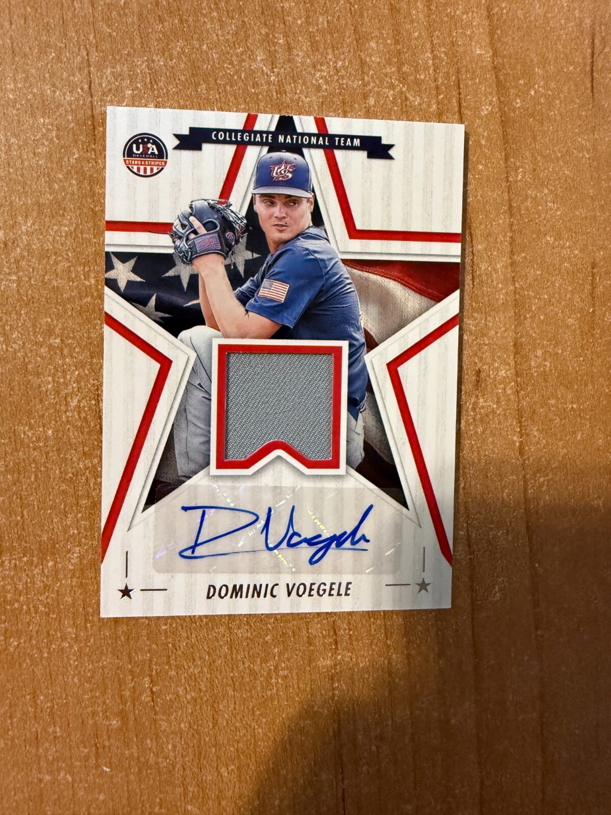 2025 Panini Stars & Stripes – Dominic Voegele – Collegiate Team USA Auto Relic