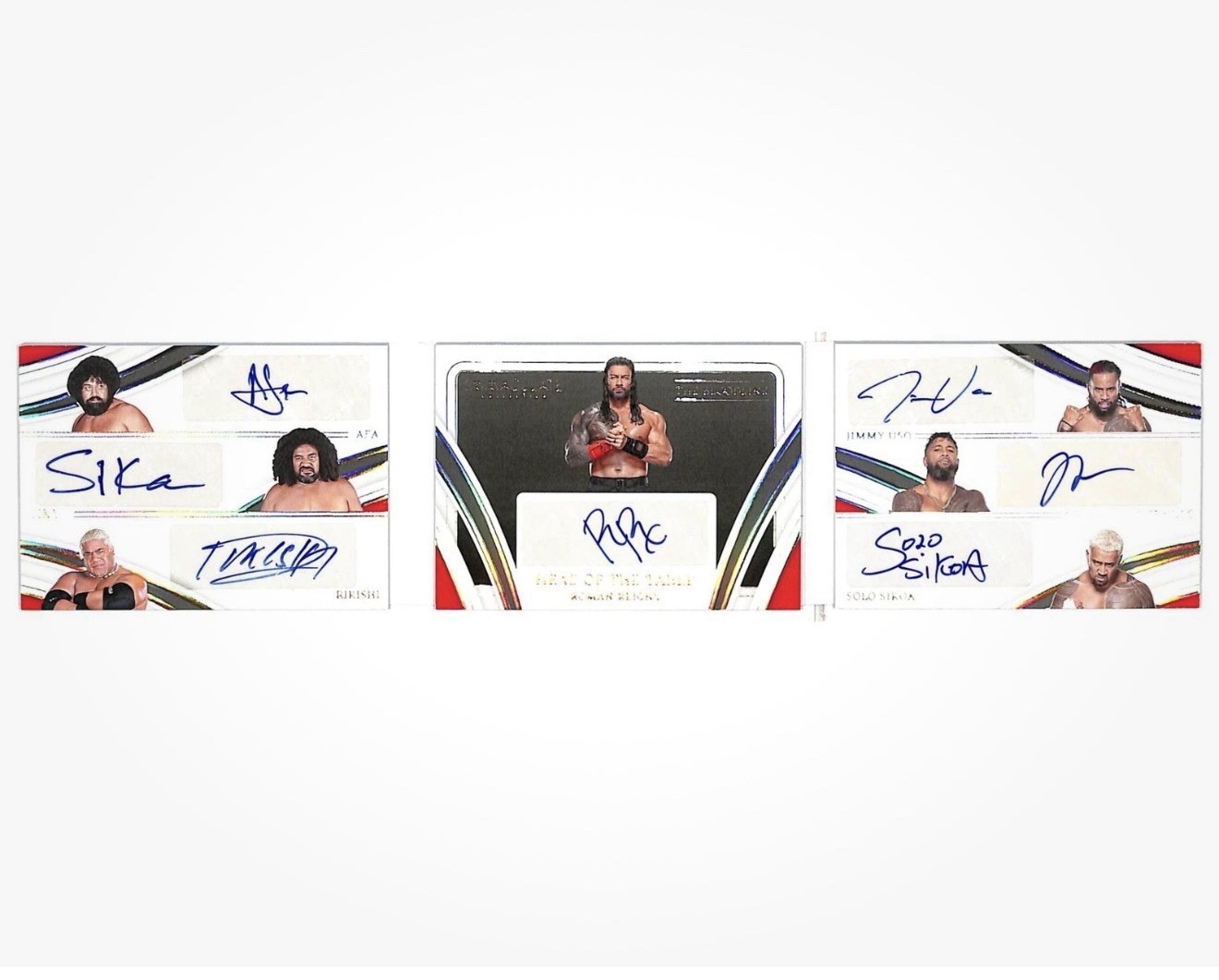 2022 Immaculate WWE Roman Reigns Bloodline Booklet Auto Jimmy Jey Uso Signed /25