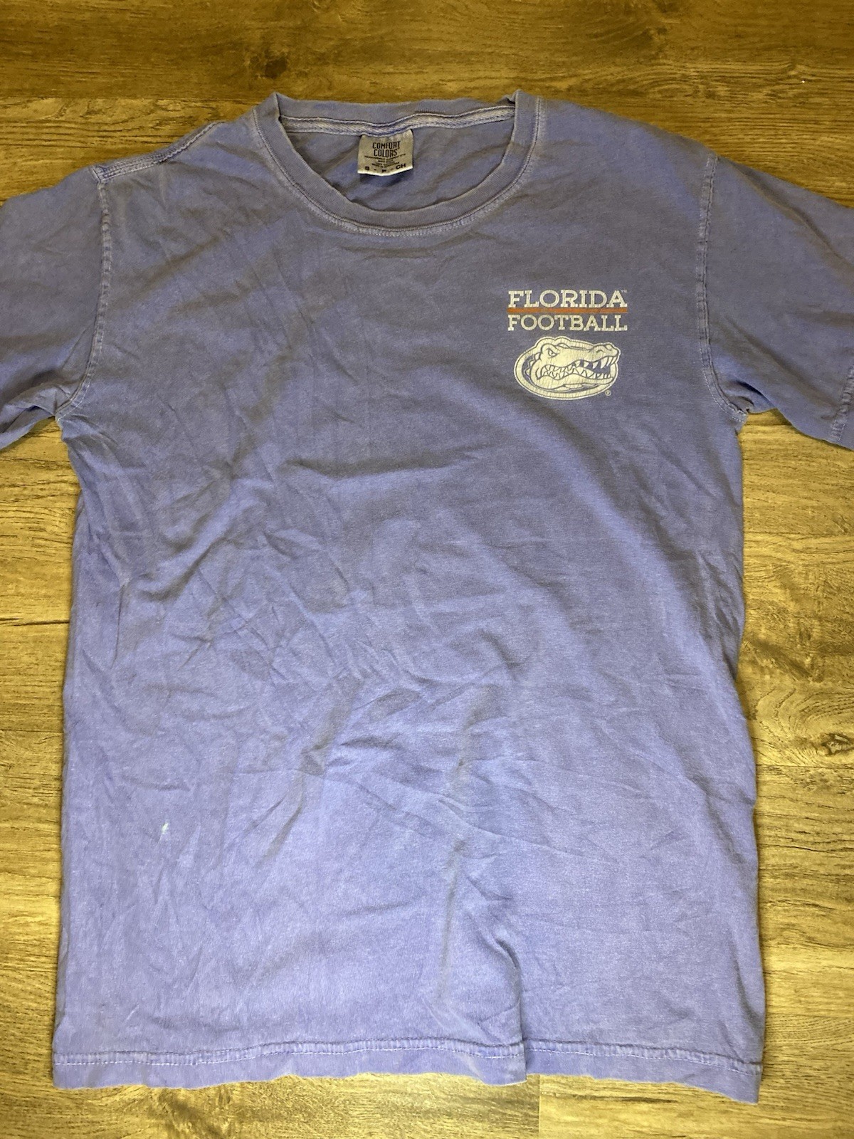Florida Gators Football T Shirt Mens Small Comfort Colors Blue NCAA Graphic
