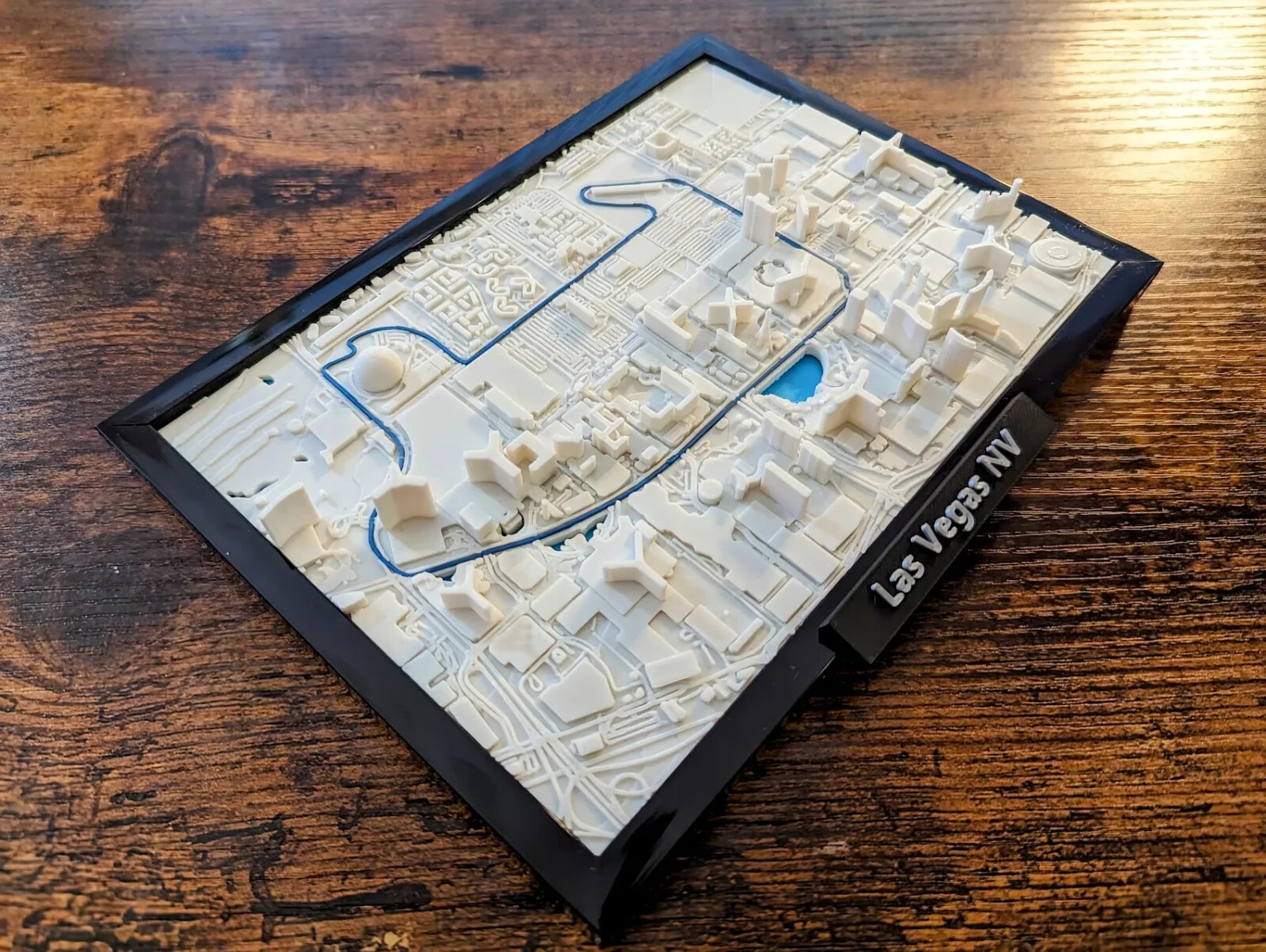 Las Vegas GP Circuit F1 Map 5×7 Frame 3D Design Great Quality Motorsports