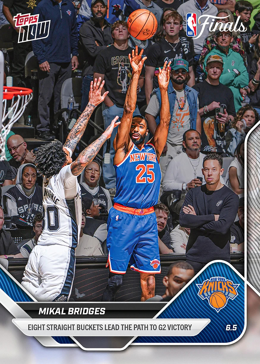 Mikal Bridges – 2025-26 NBA Finals Topps NOW NBA Finals #331 NY Knicks G2