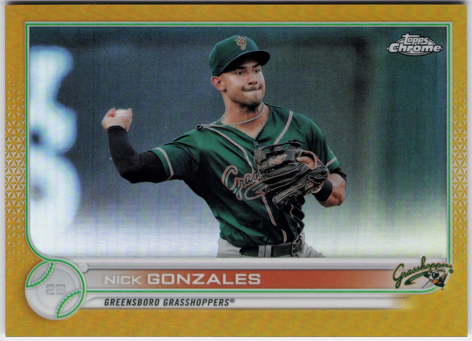 2022 Topps Pro Debut #PDC-97 Nick Gonzales Chrome Gold Refractor #/50