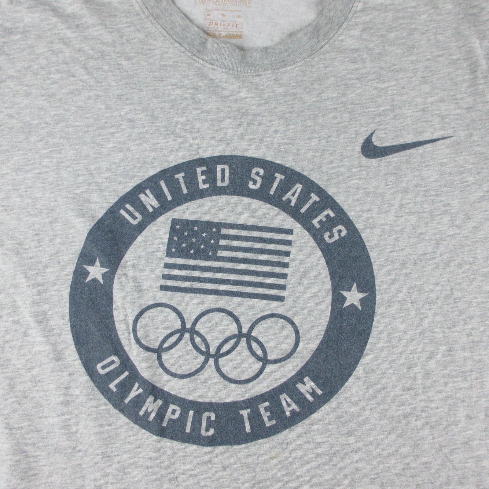 Nike United States Olympic Team Shirt Mens XL Gray Dri-FIT Graphic Tee