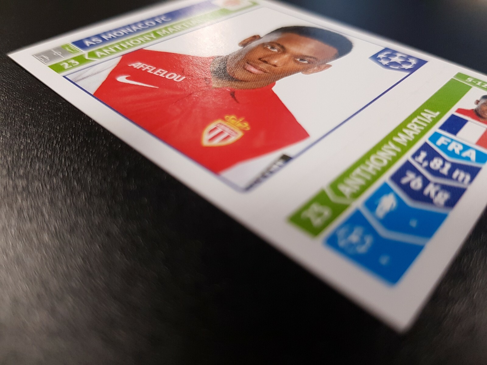 Panini 2014/15 Anthony Martial AS MONACO – RARE Rookie Sticker – Non-Stuck