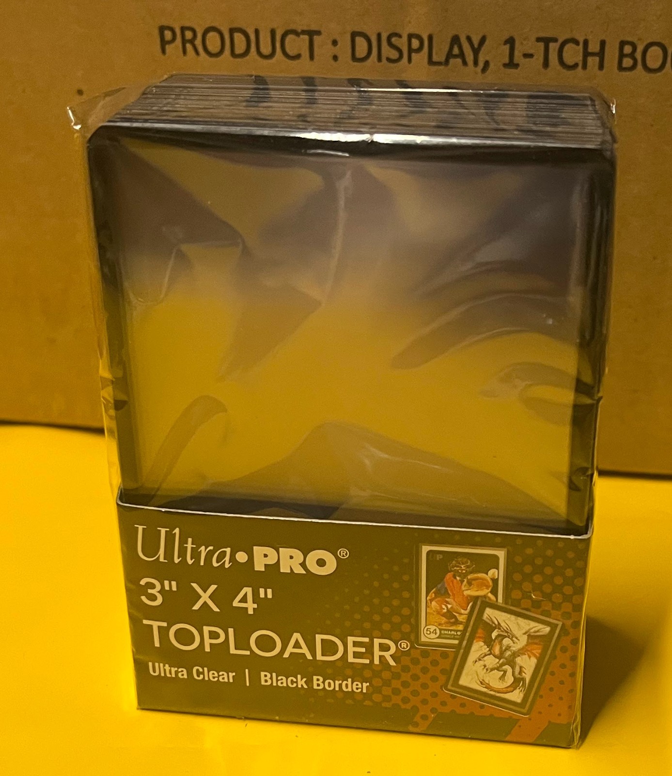 35pt Black Border Toploaders 3×4 Ultra Pro Top Loaders 1 Pack of 25 Rigid Clear