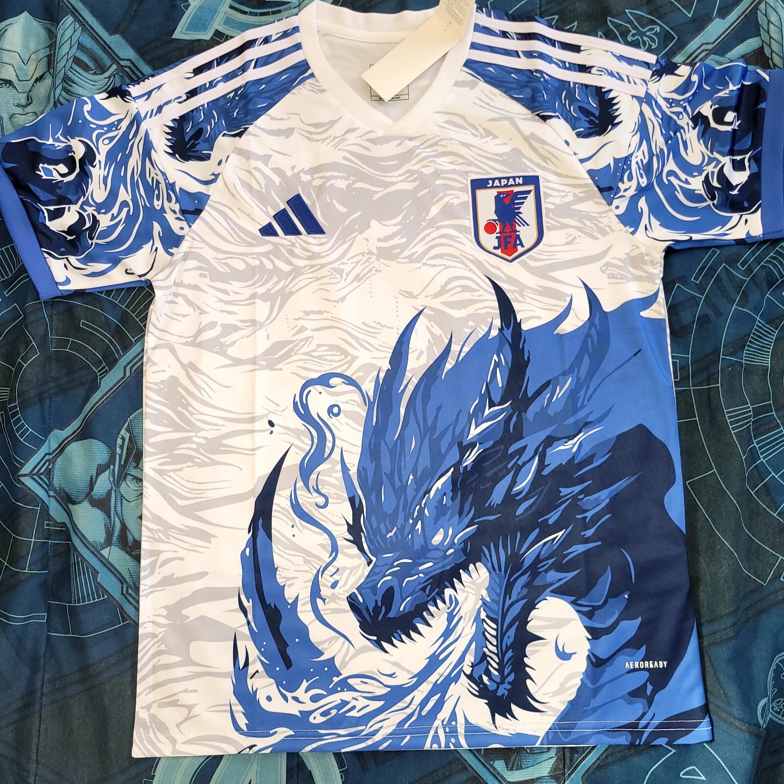 Japan Soccer Jersey Special Blue Dragon Concept Edition S,M,L,XL,XXL