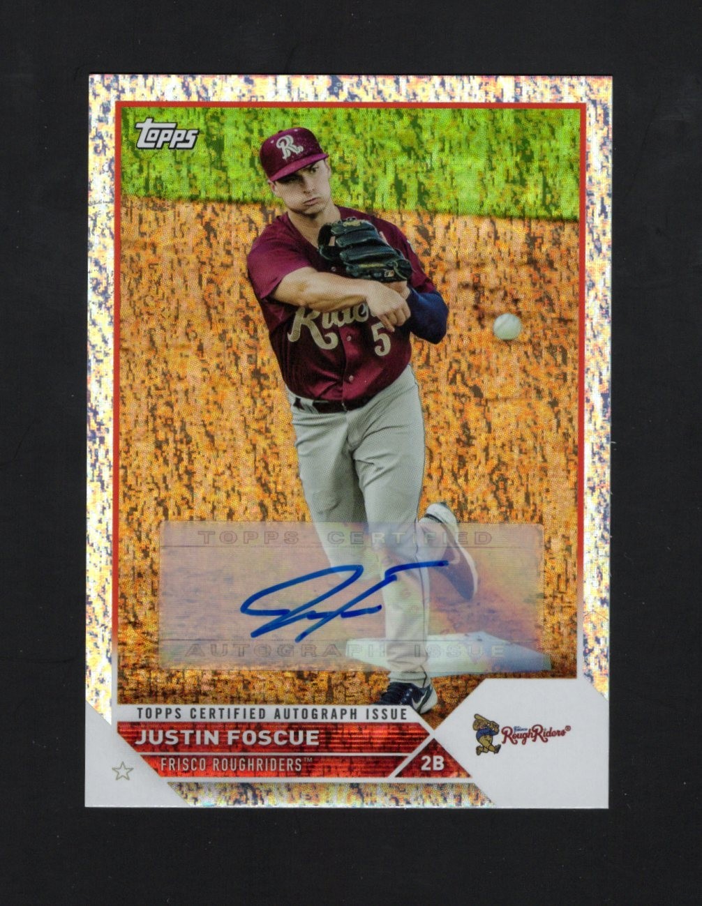 2023 Topps Pro Debut – Justin Foscue #PD-147 Sparkle Foil Autographs /199…