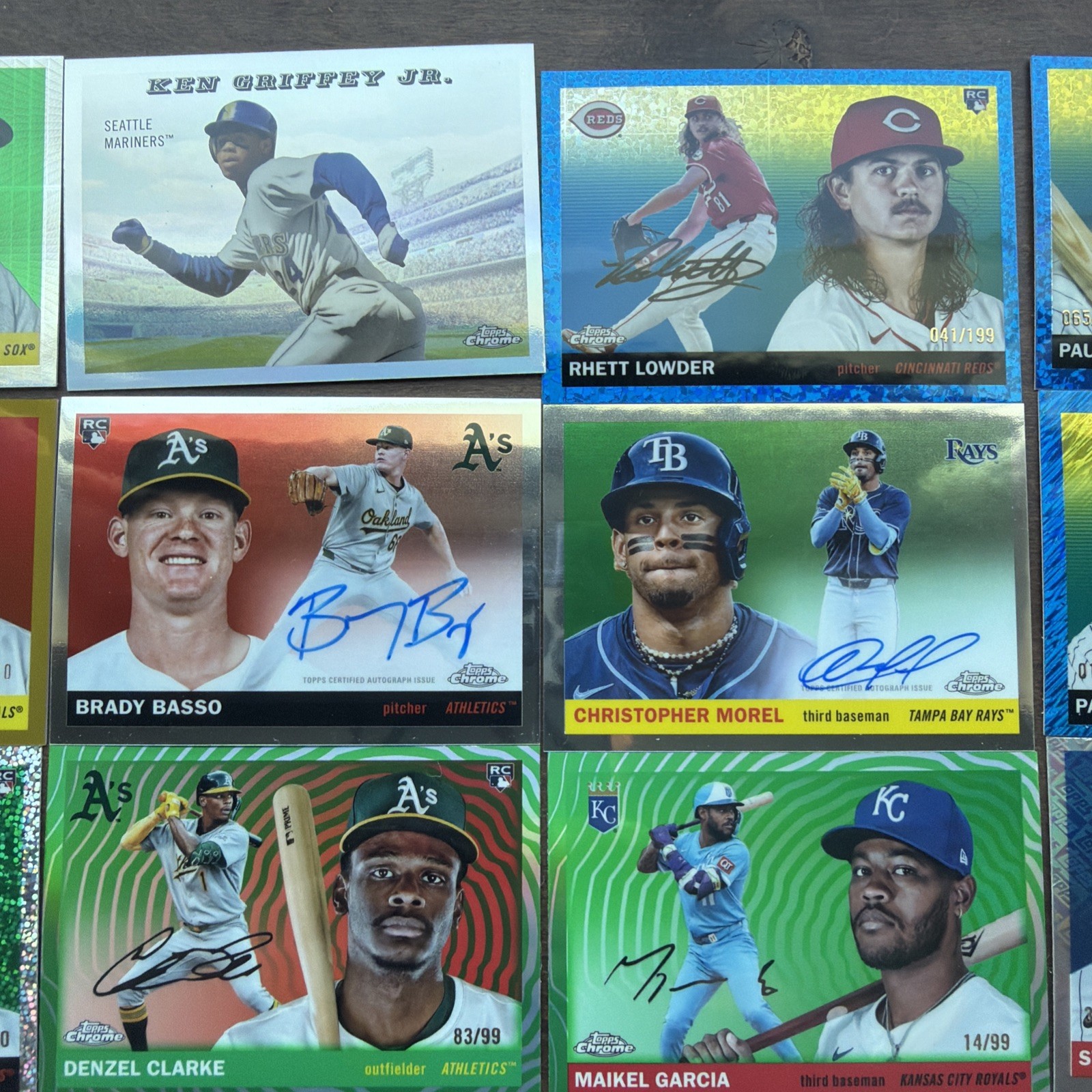 2025 Topps Chrome Platinum – 27 Card Lot Refractors, Numbered, Autos, etc