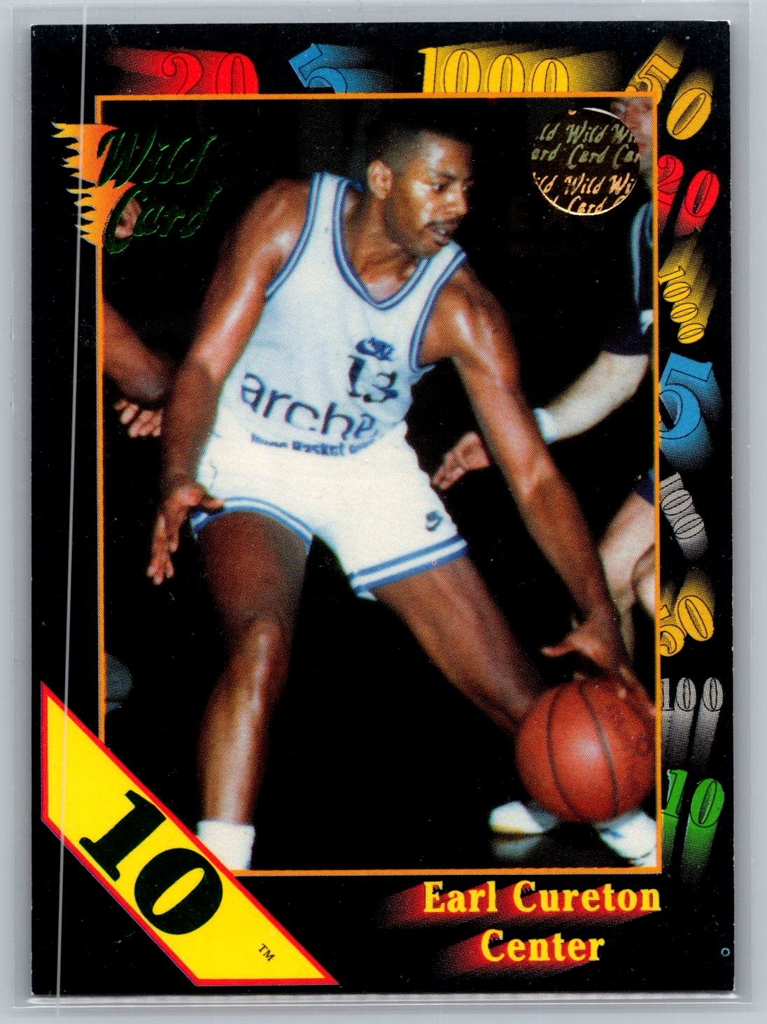 1992 Wild Card Collegiate 10 Stripe Earl Cureton #74