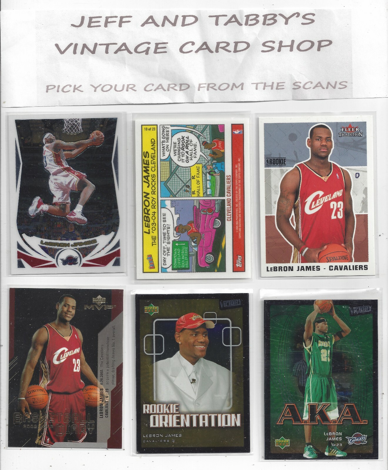 LEBRON JAME CARDS FLEER, TOPPS, HOOPS, & UPPER DECK SEE SCANS