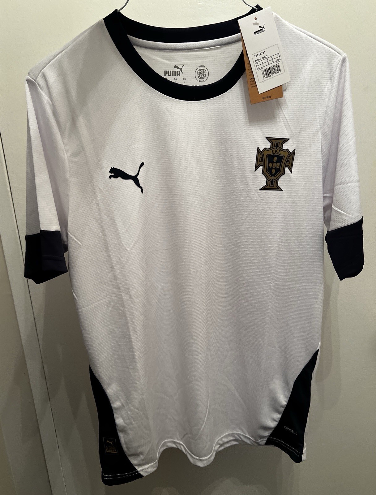 Portugal 2026 PUMA Training Shirt Jersey White NEW Mens Large World Cup 2026