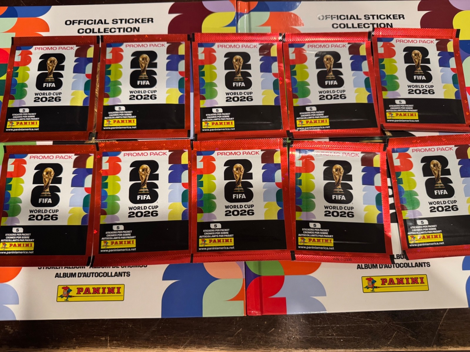 Panini FIFA World Cup Casamigos Promo Pack – 10 Packs (5 Stickers per pack)