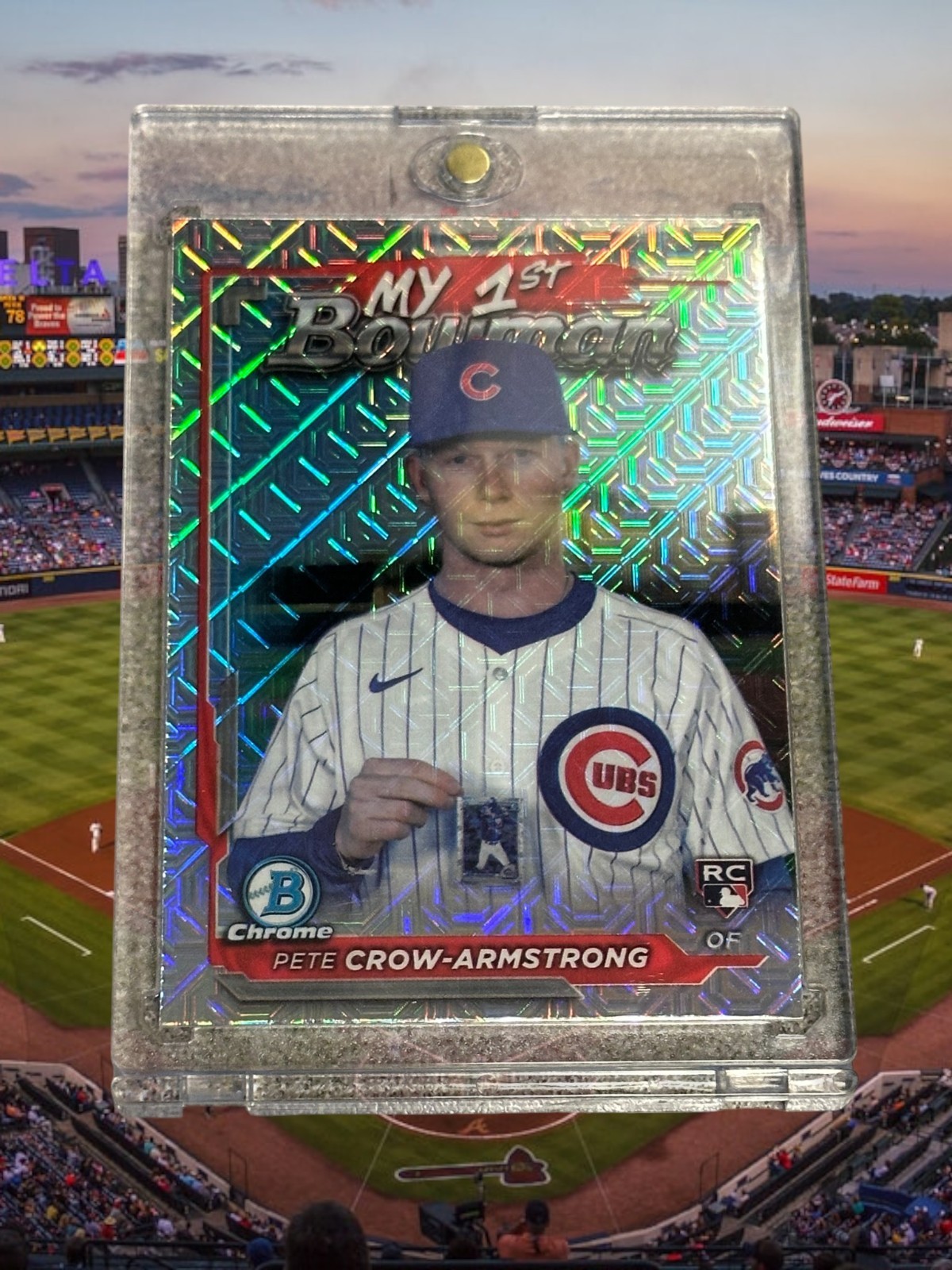 PETE CROW ARMSTRONG2024 BOWMAN CHROME MY 1ST BOWMAN #M1B-14 MOJO REFRACTOR