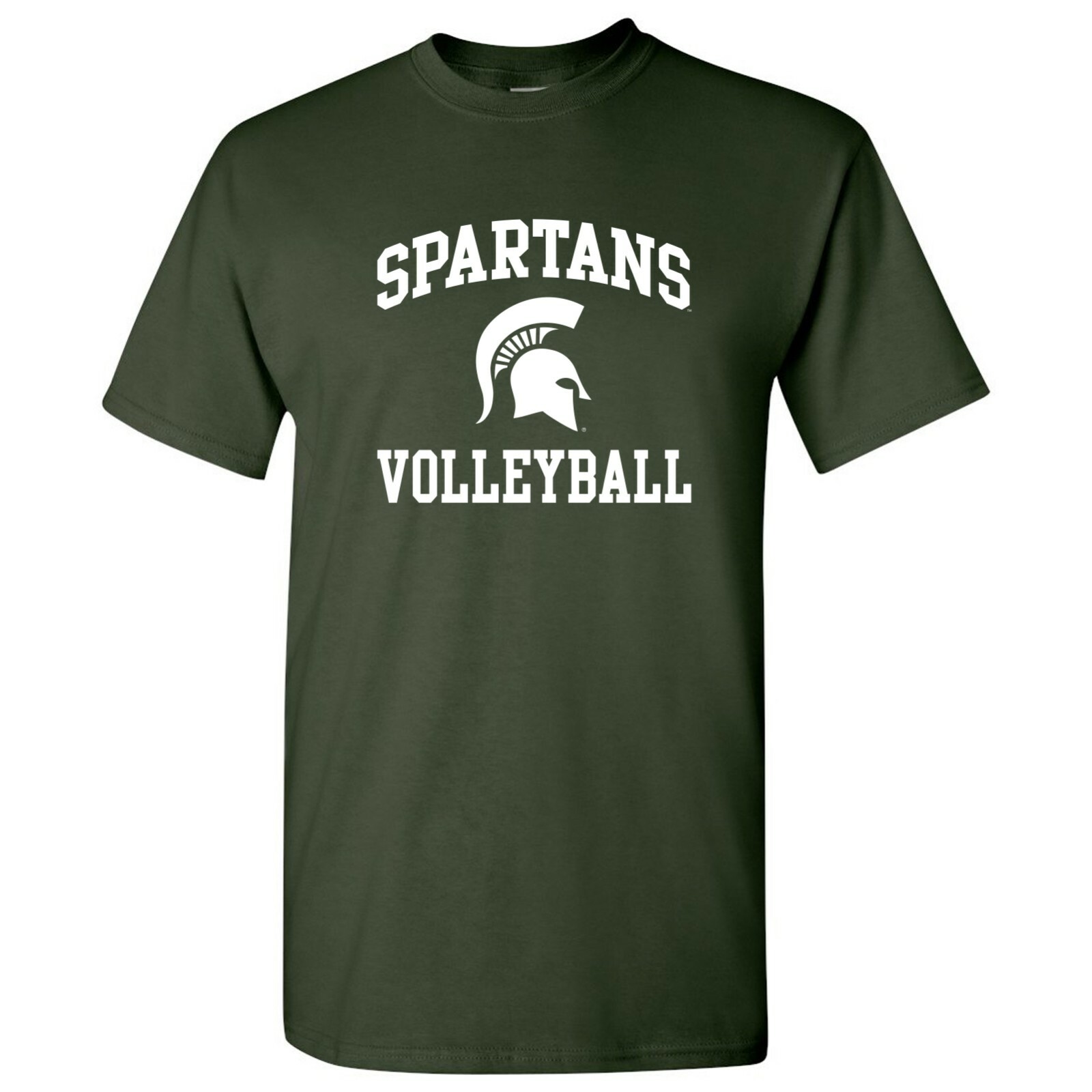 Michigan State Spartans Arch Logo Volleyball T Shirt – Forest