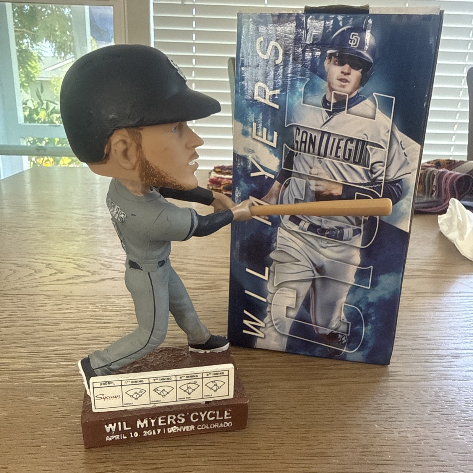Wil Myers MLB San Diego Padres Cycle Commemorative Bobblehead 9/10/2017