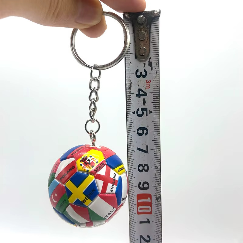 World Cup Soccer Keychain International Country Flag Football Pendant Ball 2026
