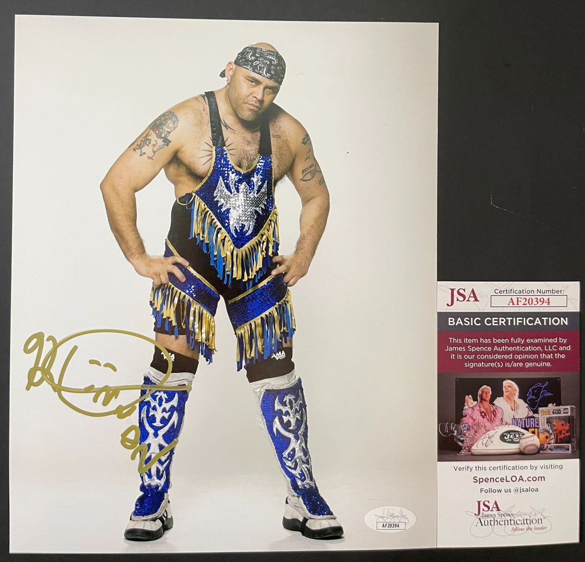WCW NWO Konnan Signed 8×10 Photo A Autograph LAX IMPACT Lucha JSA COA