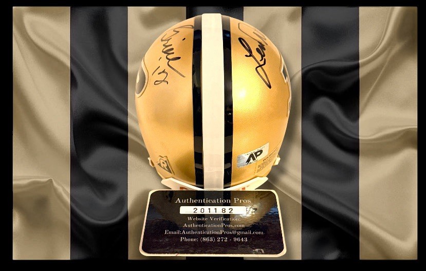 BOB GRIESE & LEN DAWSON AUTOGRAPHED SIGNED BOILERMAKERS MINI HELMET wAP/COA
