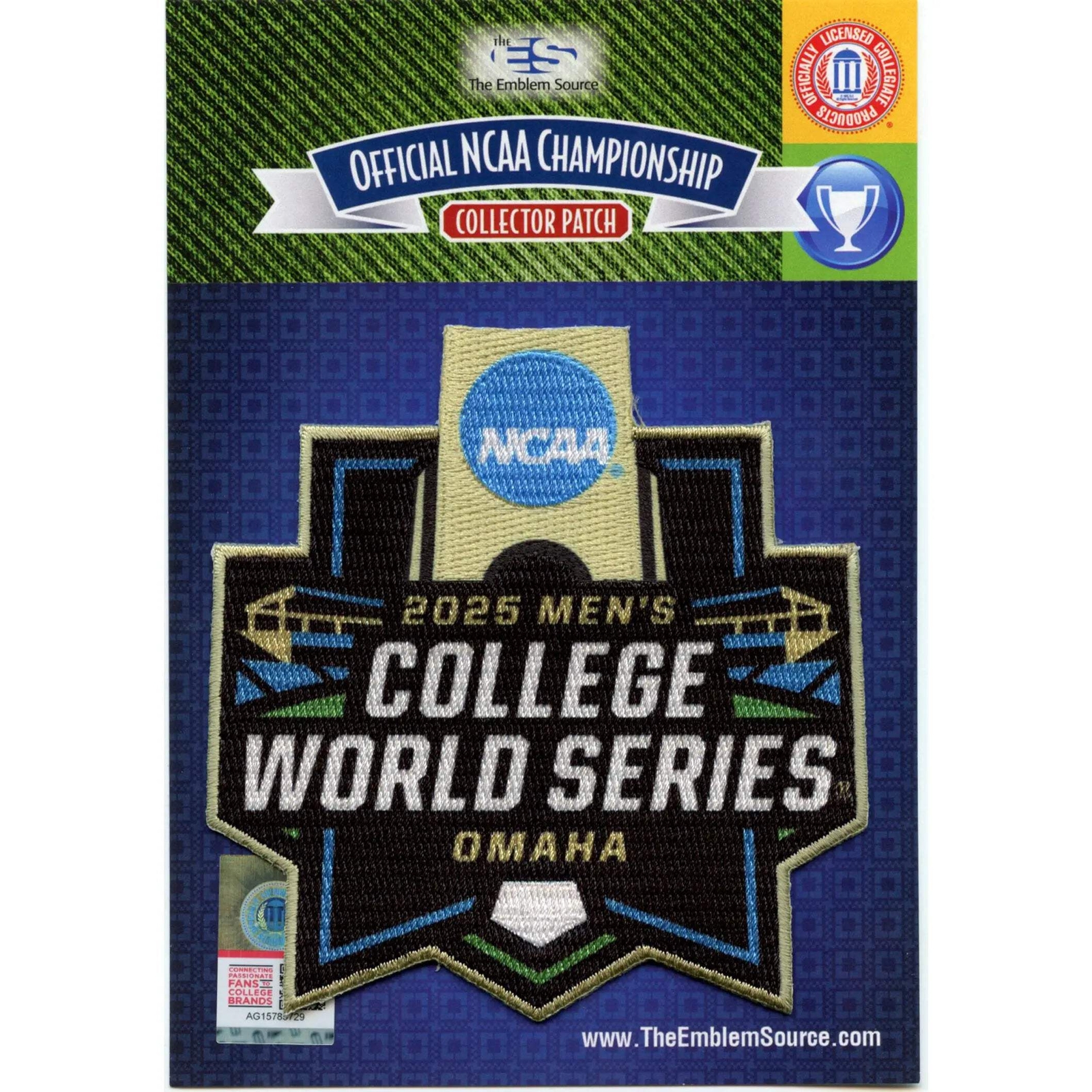 2025 NCAA Men’s College World Series Omaha Jersey Patch LSU Tigers Carolina