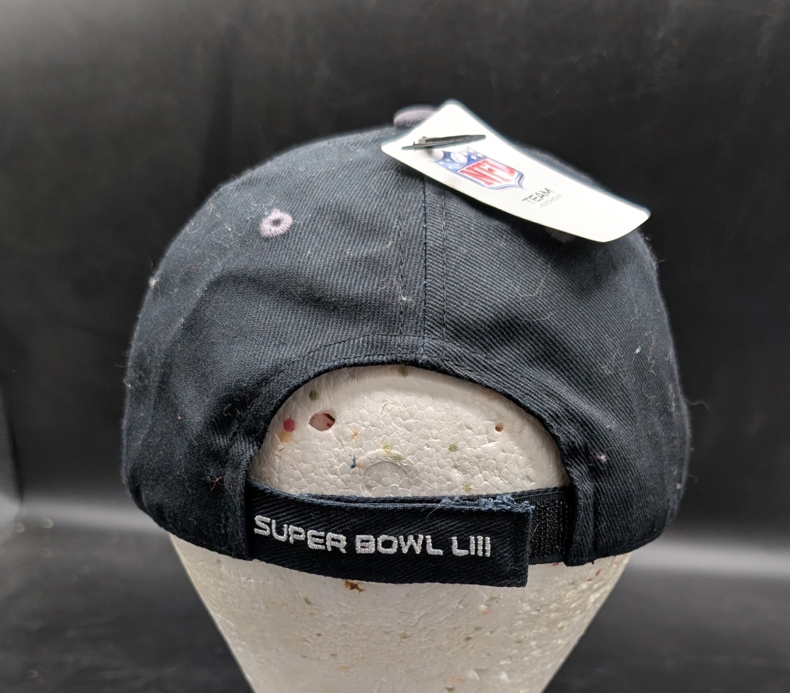 2018 Superbowl Champions Hat Patriots Black/Grey Team Apparel One Size
