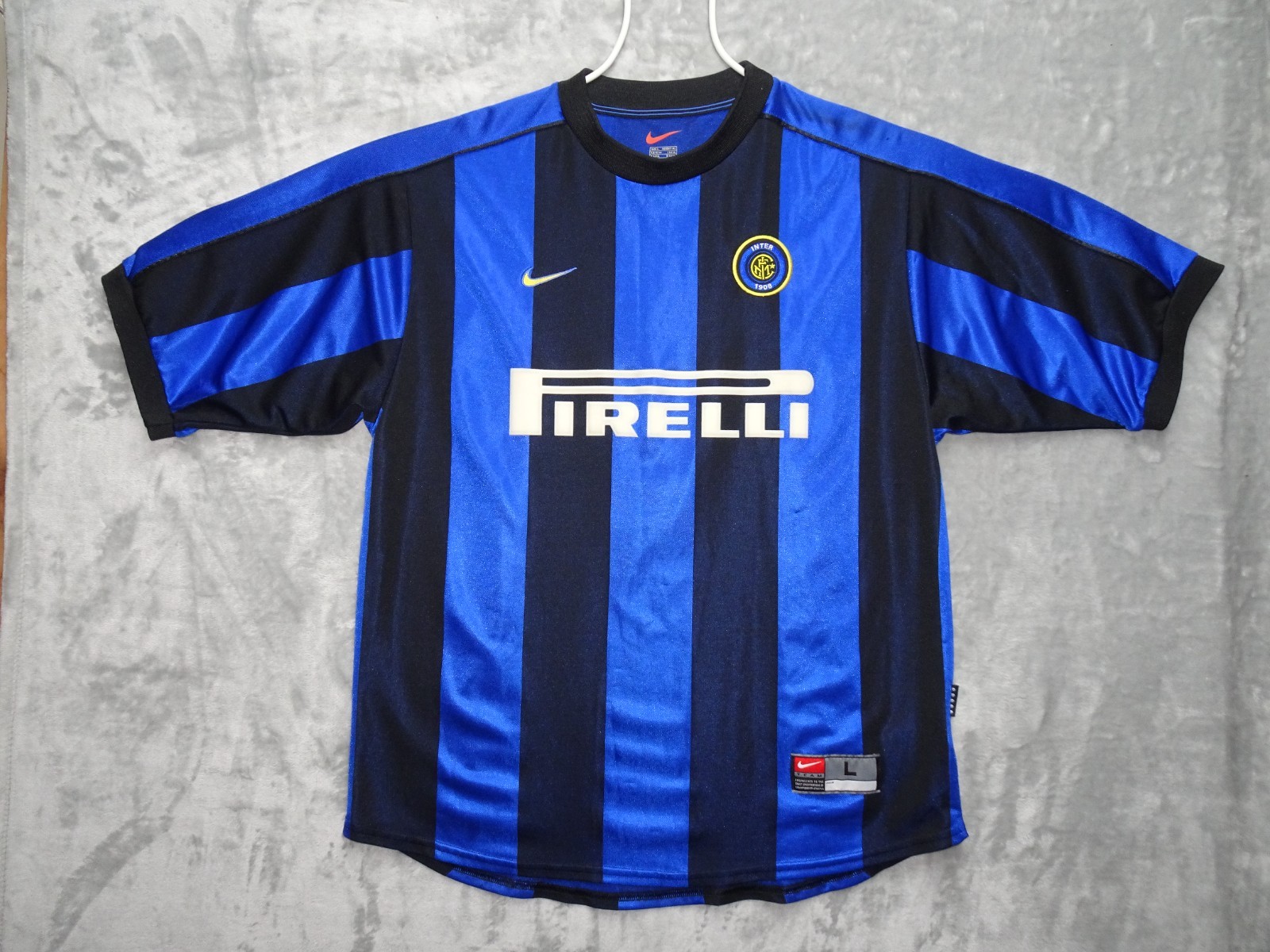 Vintage Nike Inter Milan Italy Soccer Jersey #12 Pirelli Sponsor Large UK