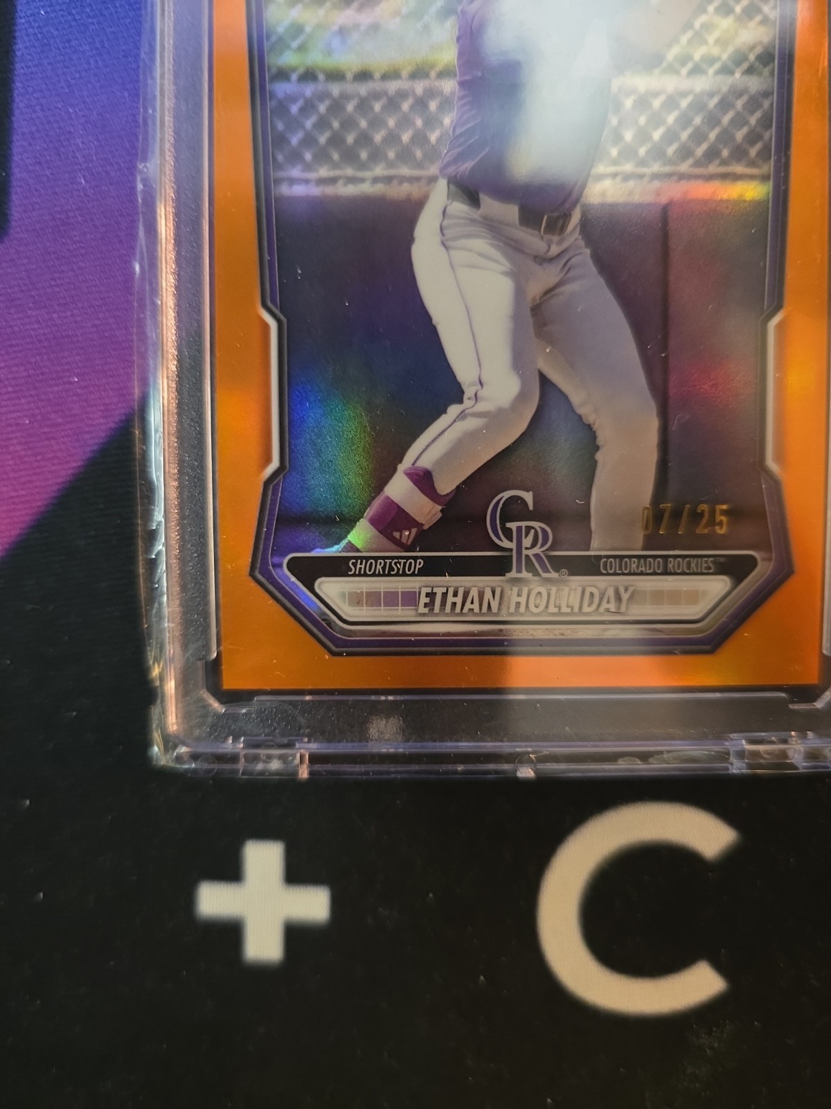 Ethan Holliday 1st 2026 Bowman Chrome Orange Refractor#07/ 25 ROCKIES