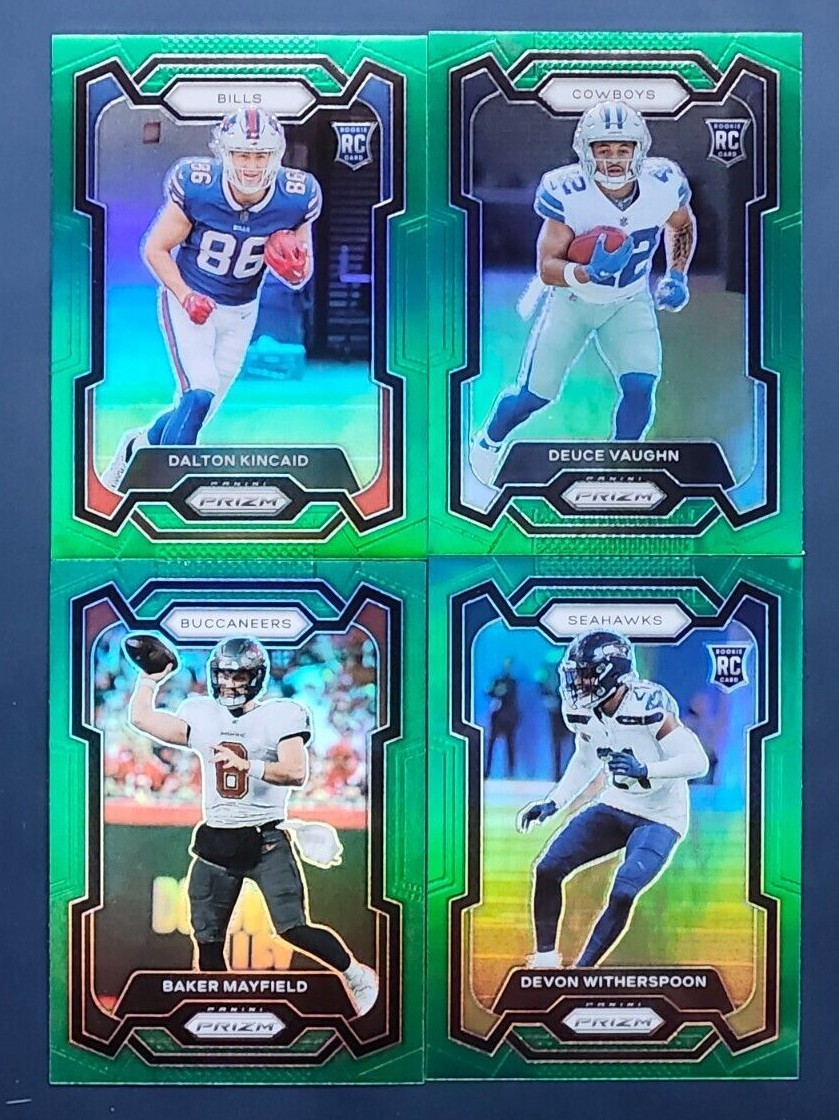 2023 Prizm Football GREEN PRIZMS 251-400 with Rookies You Pick the Card