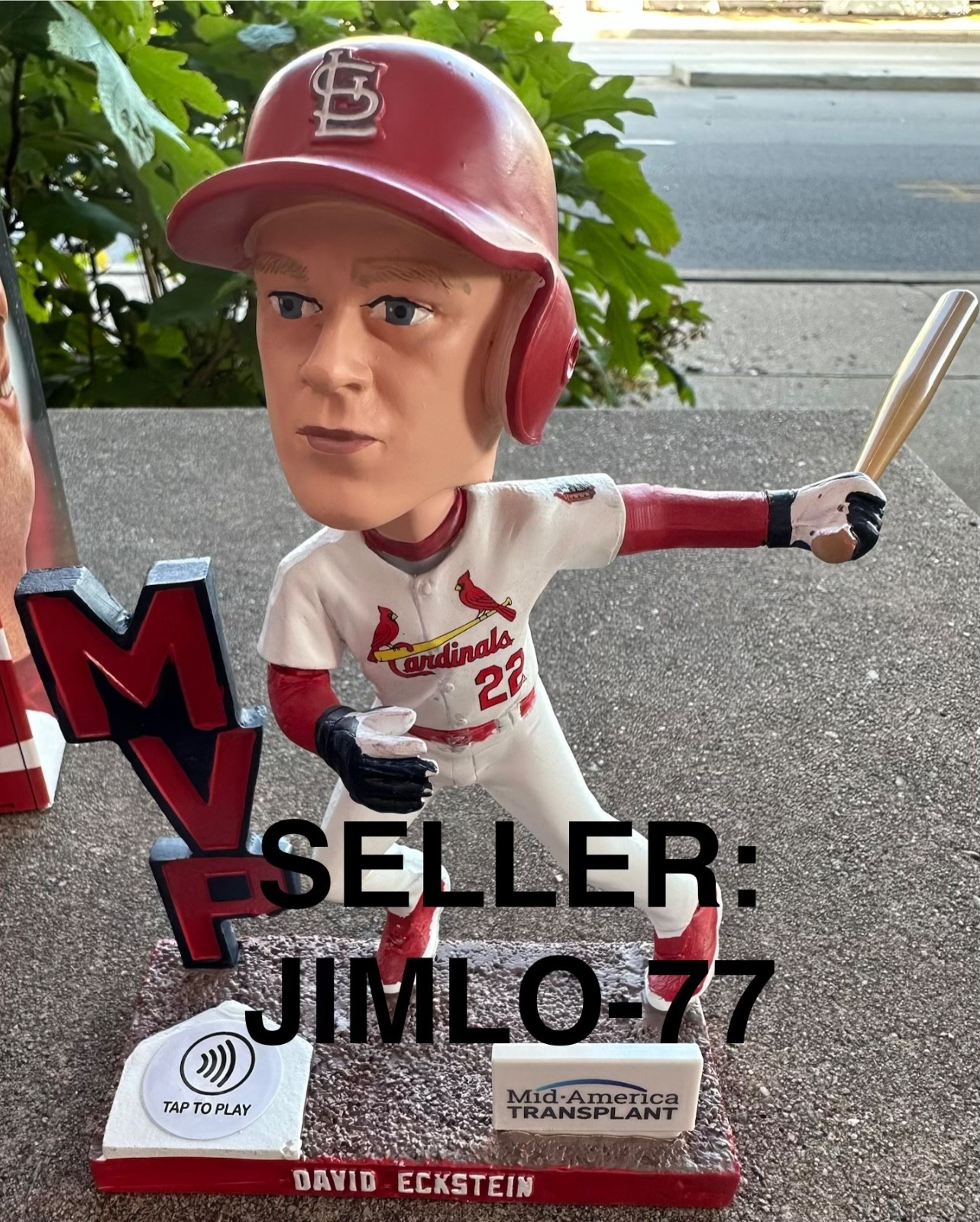 DAVID ECKSTEIN BOBBLEHEAD WORLD SERIES MVP 2006 ST. LOUIS CARDINALS 7/11/26 SGA