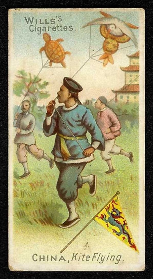 1900 CHINA, KITE FLYING W.D. & H.O. Wills Sports Of All Nations TRAVELLER #38