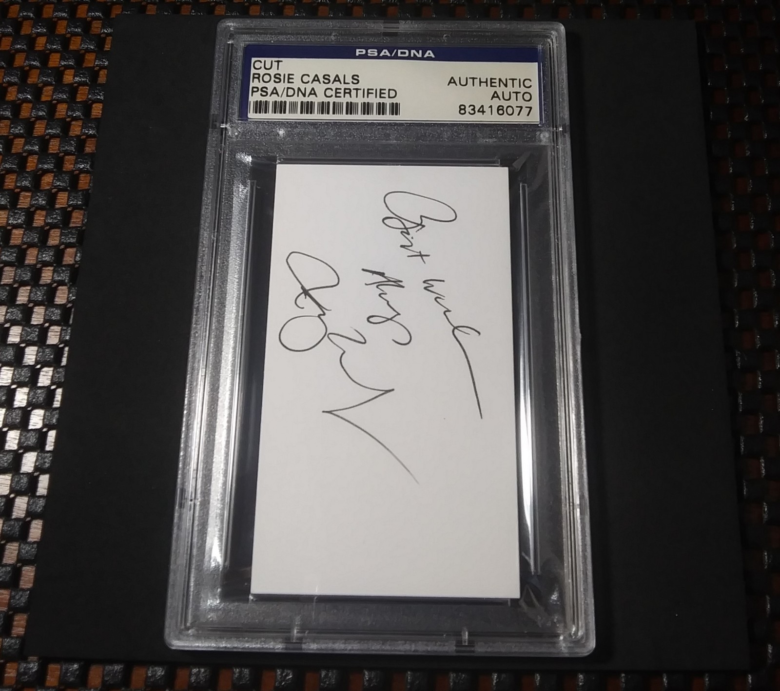 PSA Certified Authentic Autograph CUT #_RC Rosie Casals USA WOMEN’s TENNIS GOAT