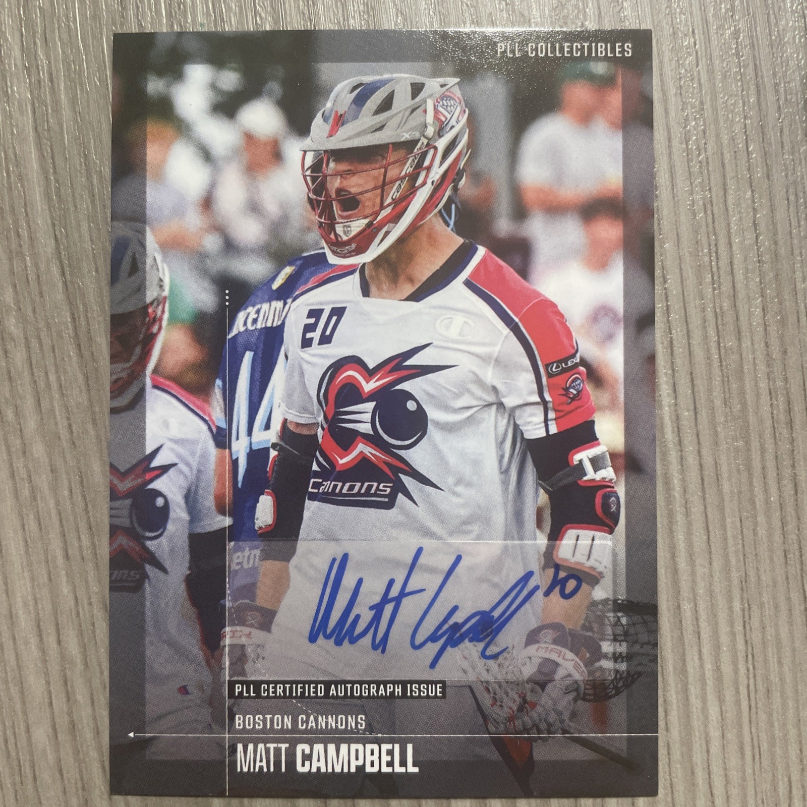 2026 PLL Fielded Lacrosse Matt Campbell Base Auto #93 Boston Cannons