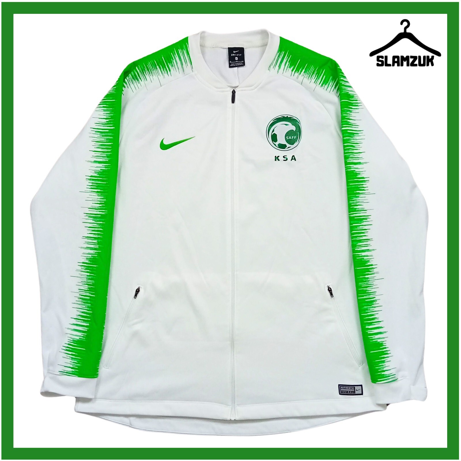 Saudi Arabia Football Jacket Nike XL Training Kit KSA Track Top 2018 2019 GK9