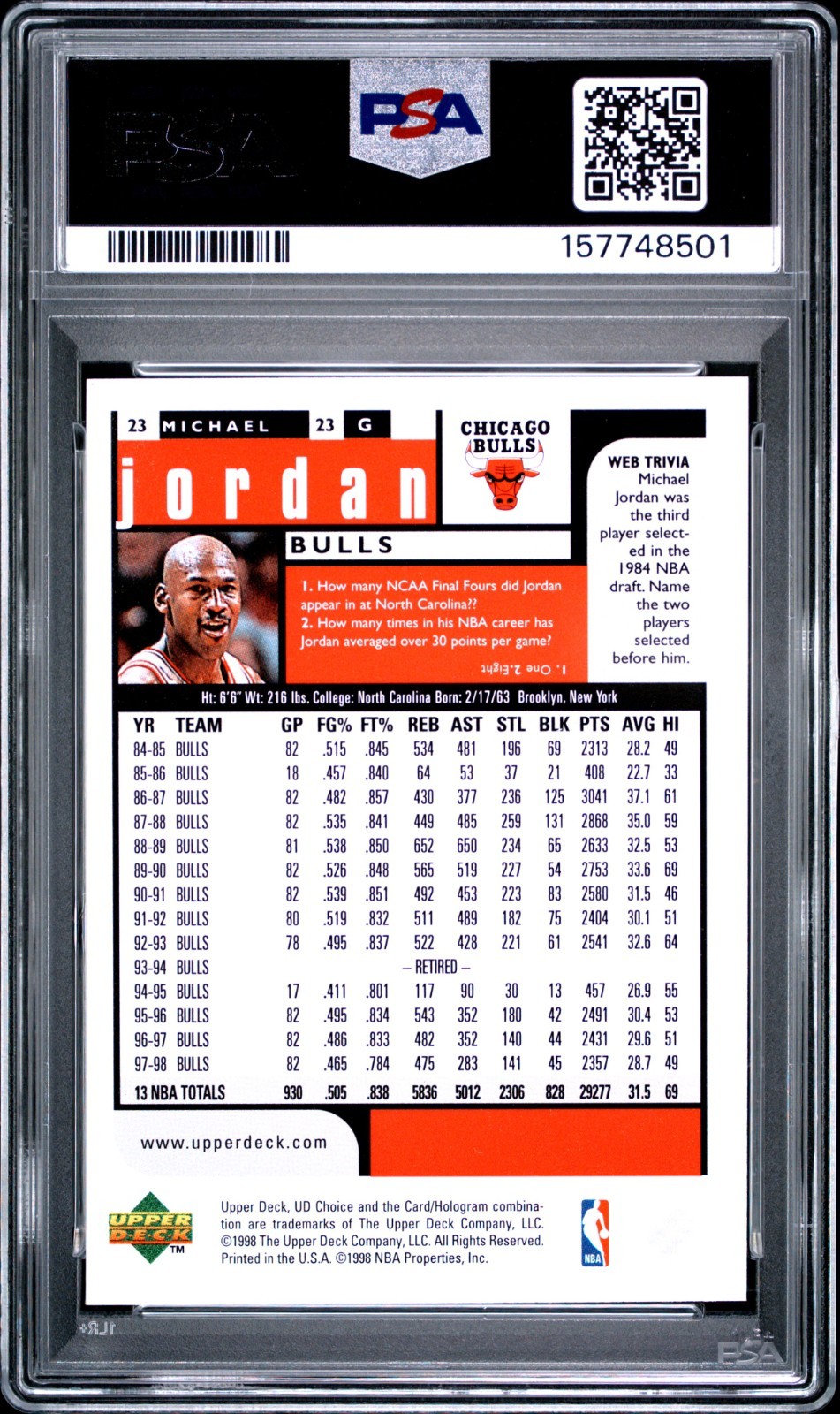 Lot of (10) Michael Jordan PSA 9 Graded Cards All Different 1990-2008 Mint #2