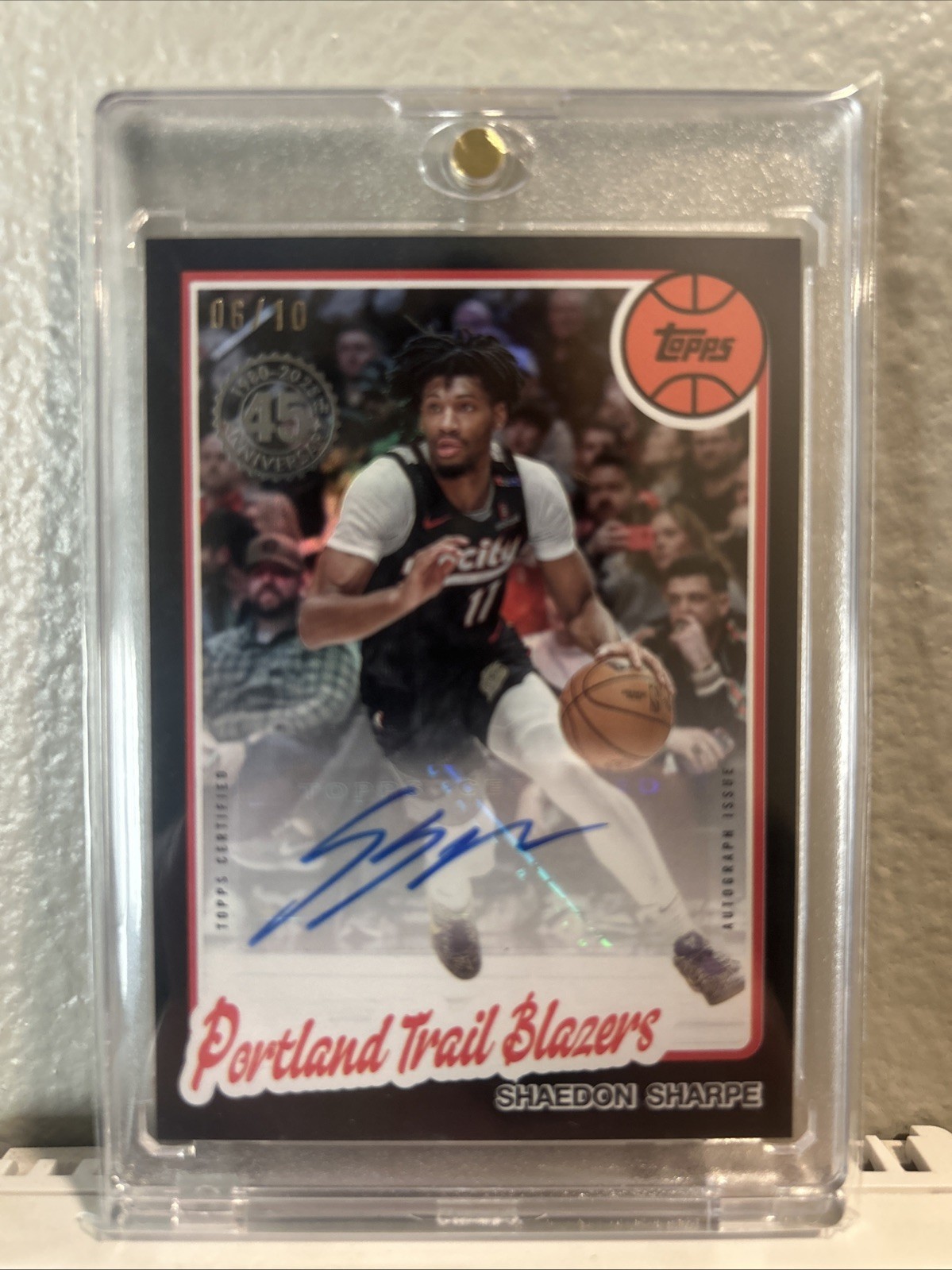 CHASER Shaedon Sharpe black /10 auto 2025 Topps!! READ!